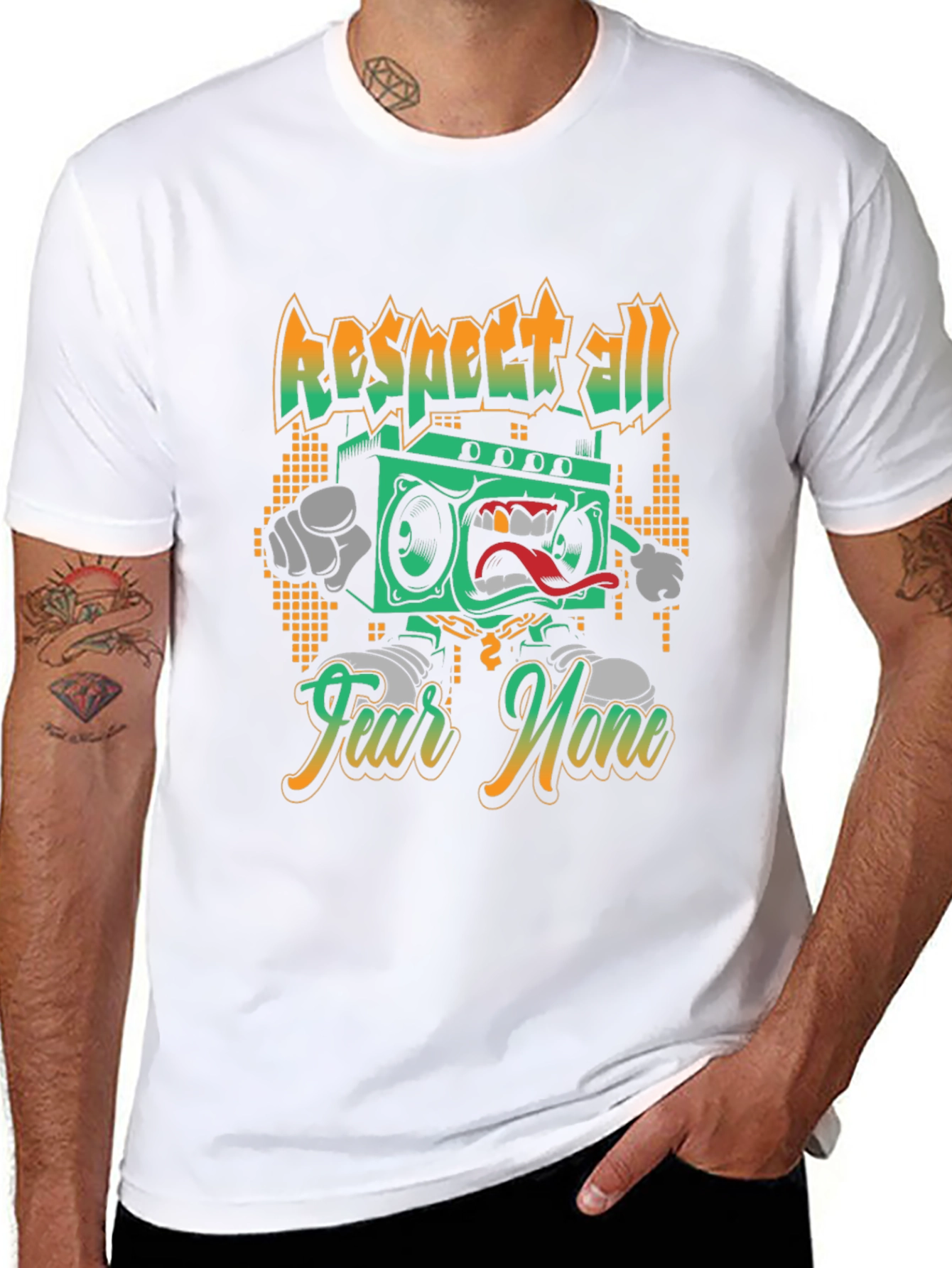 Respect All Fear None Graphic T-Shirt