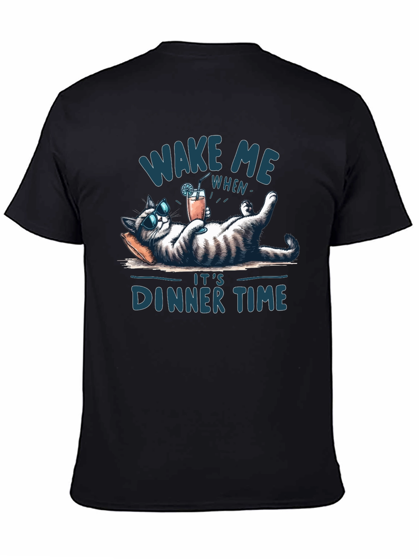 Wake Me When Its Dinner Time Cat T-Shirt