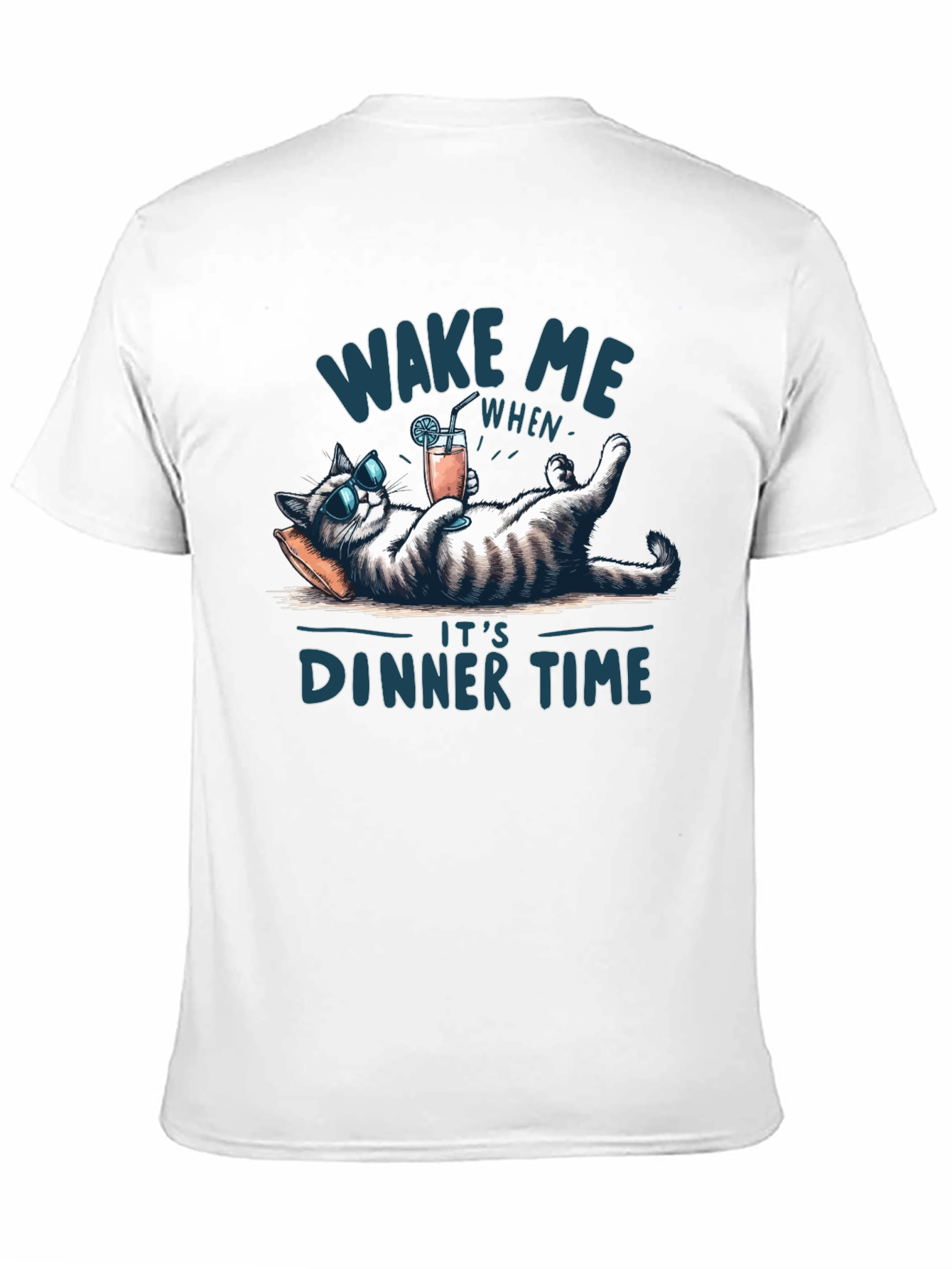 Wake Me When Its Dinner Time Cat T-Shirt