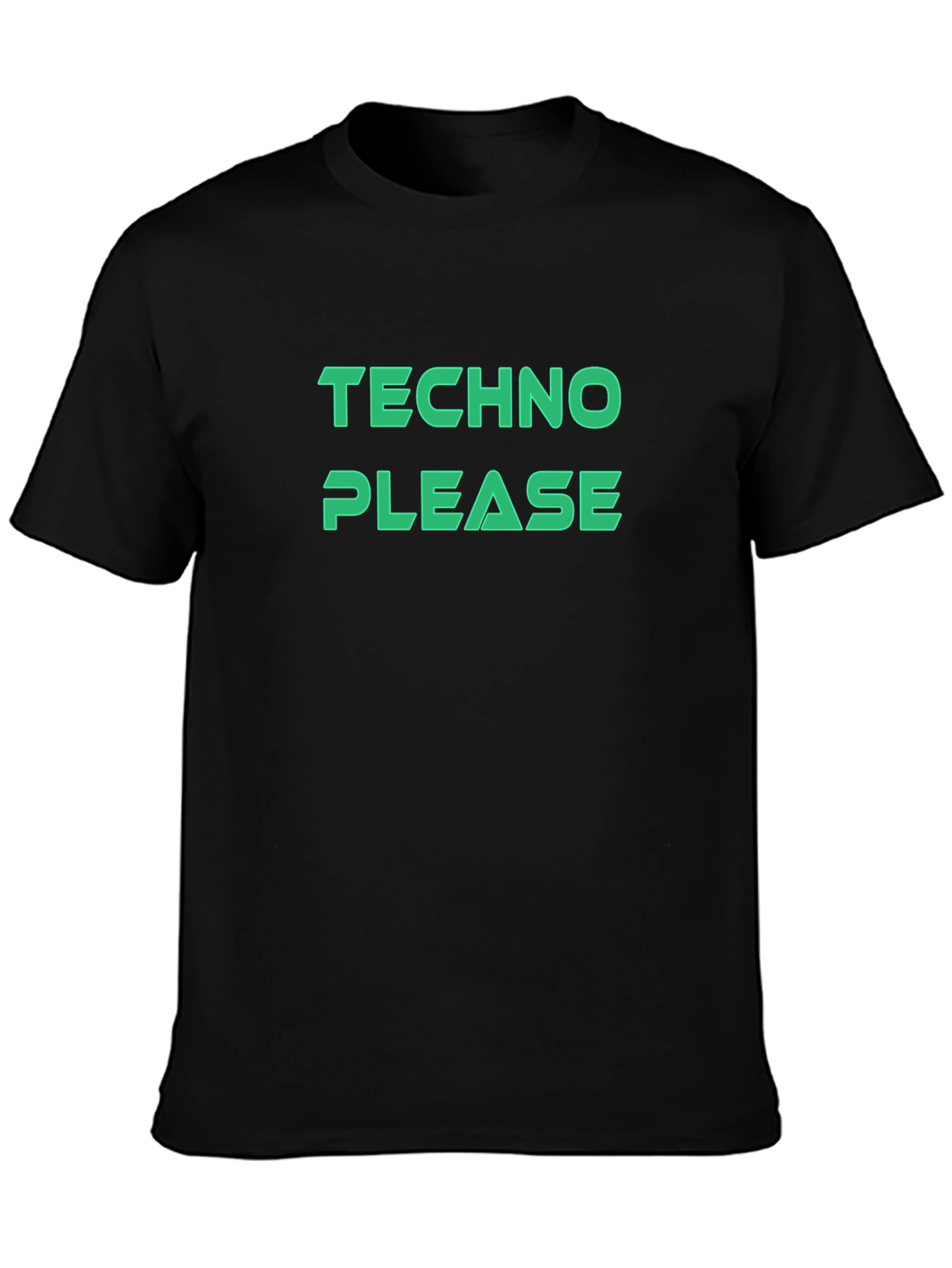 Techno Please T-Shirt - Black Graphic Tee