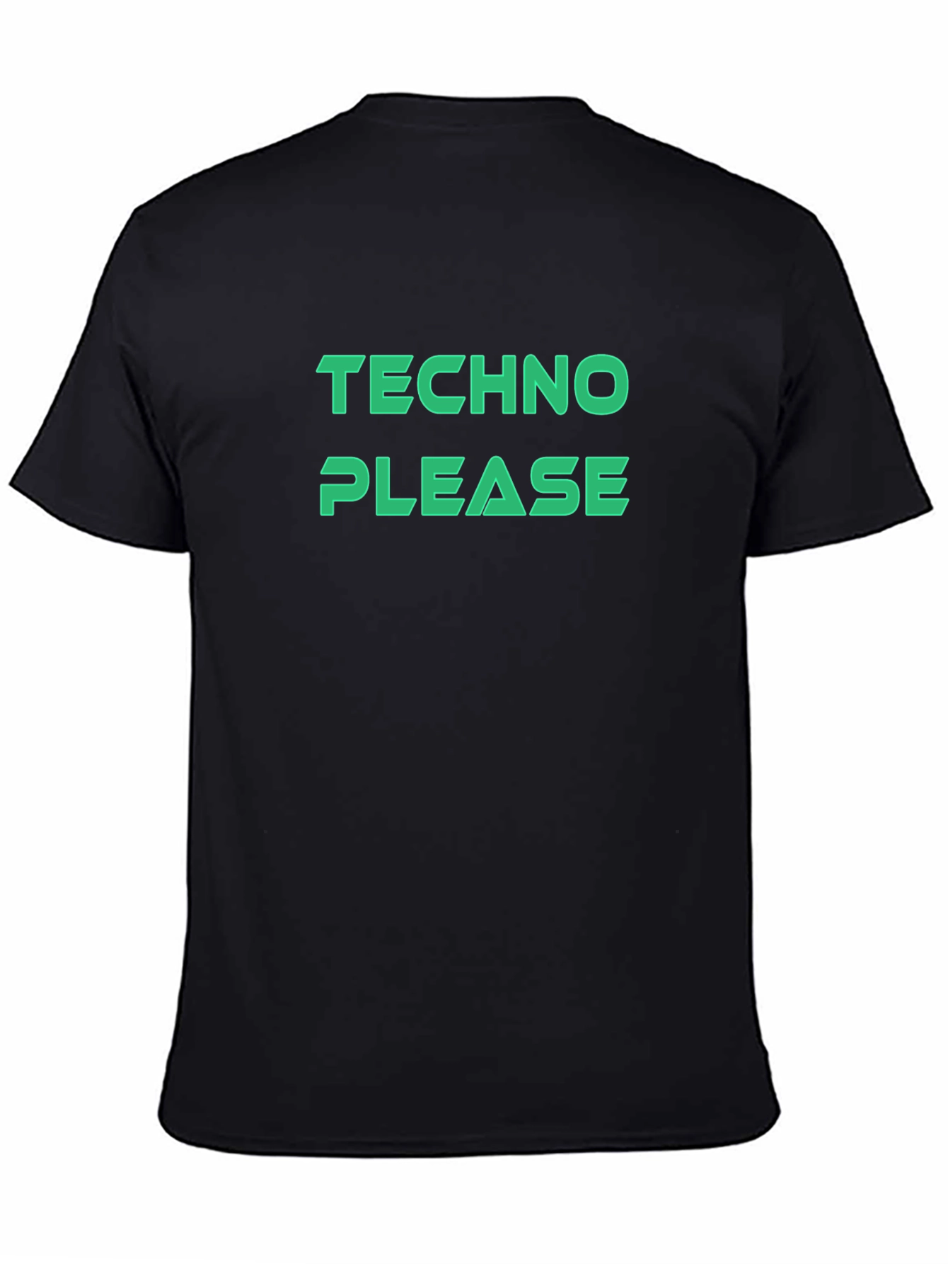 Techno Please T-Shirt - Black Graphic Tee