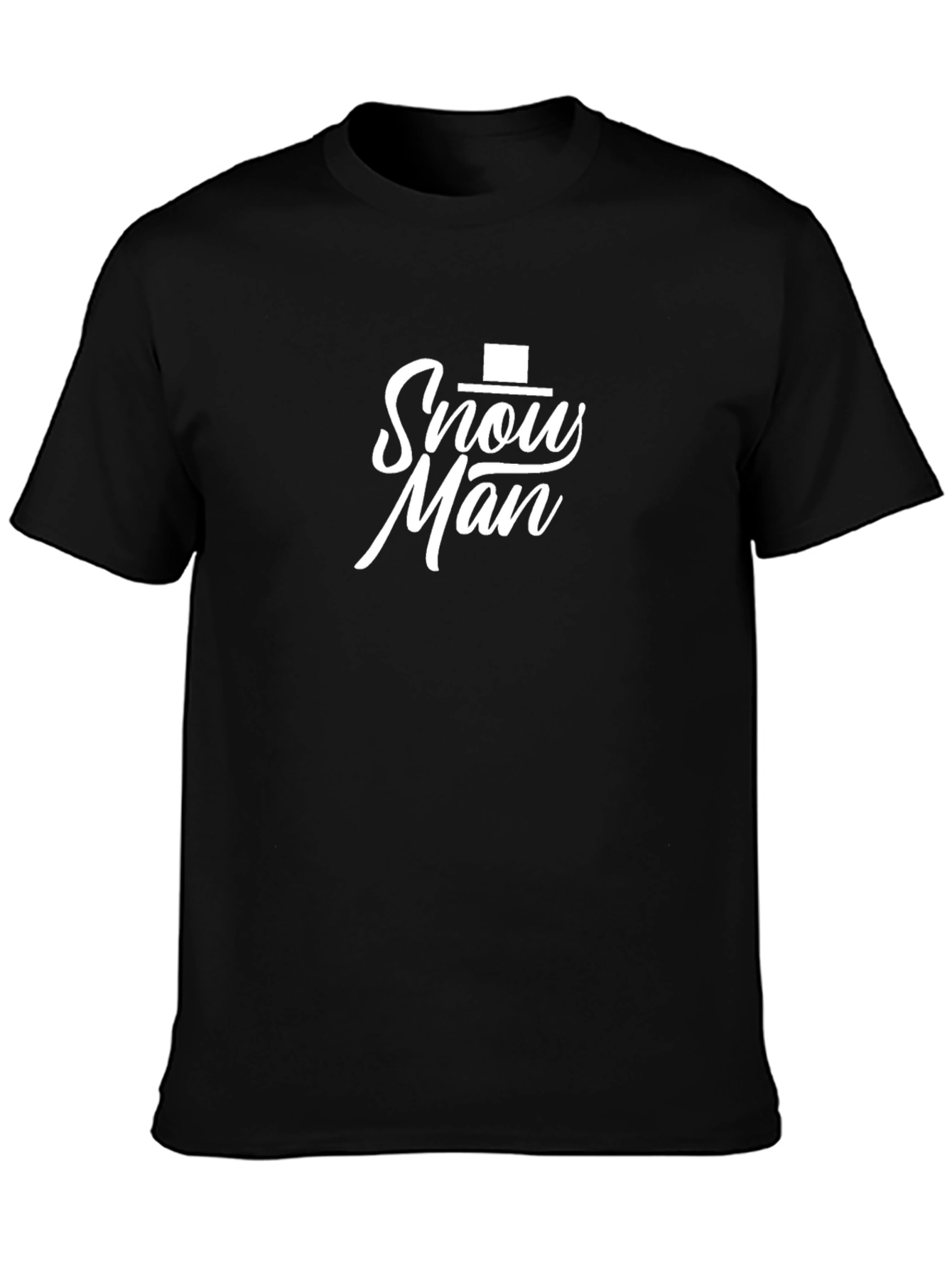 Snowman Graphic Black T-Shirt