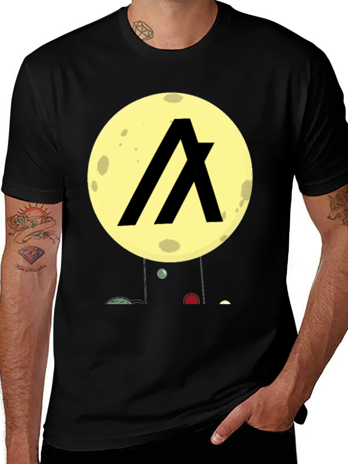 Algorand Crypto Black Graphic T-Shirt