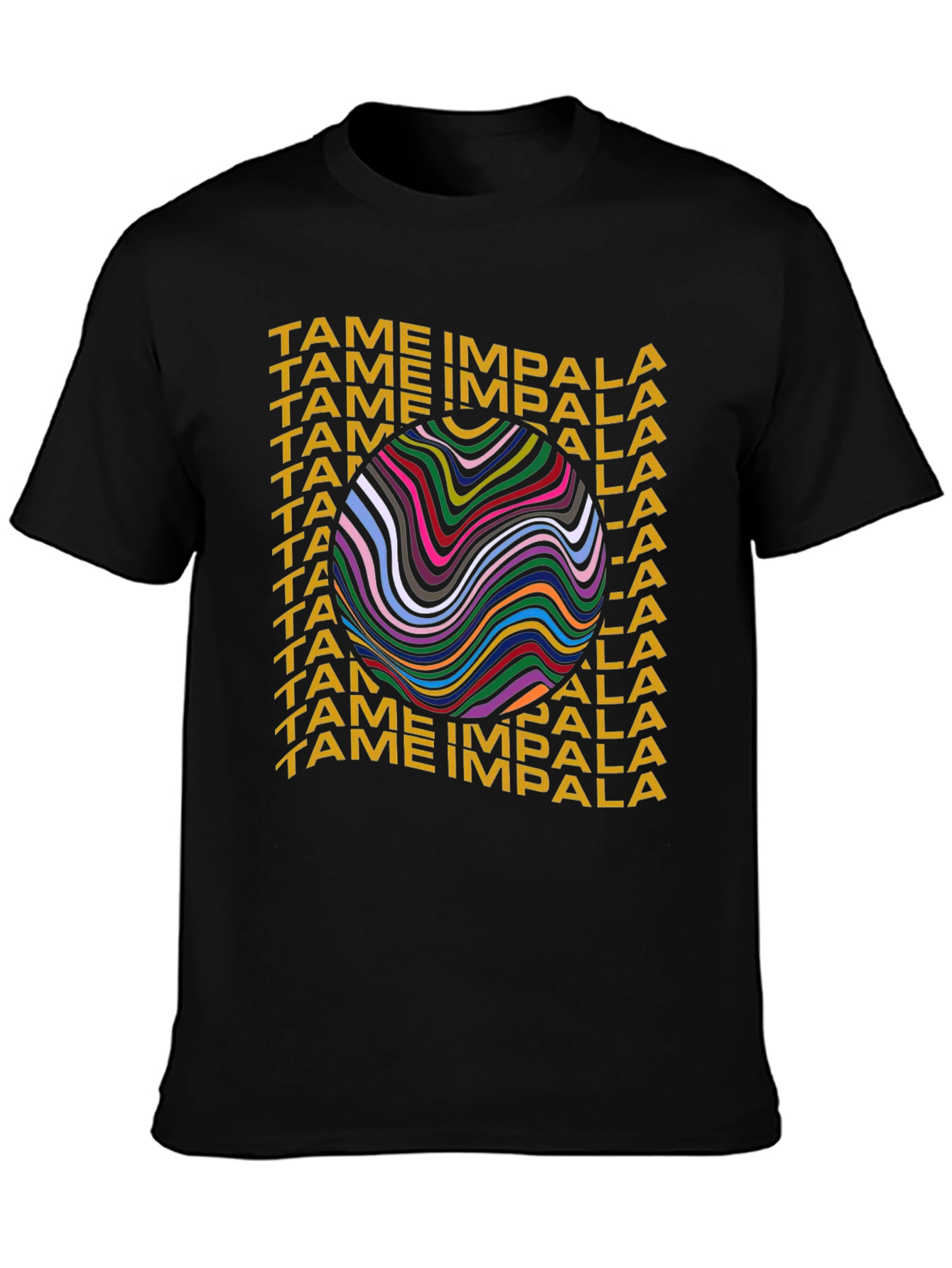 Tame Impala Graphic Print Black T-Shirt