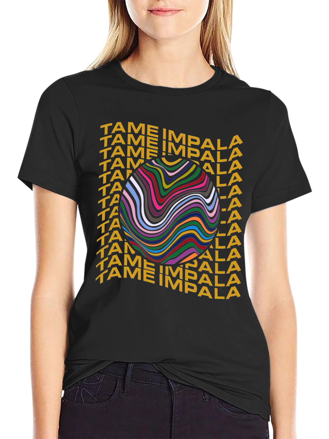 Tame Impala Graphic Print Black T-Shirt