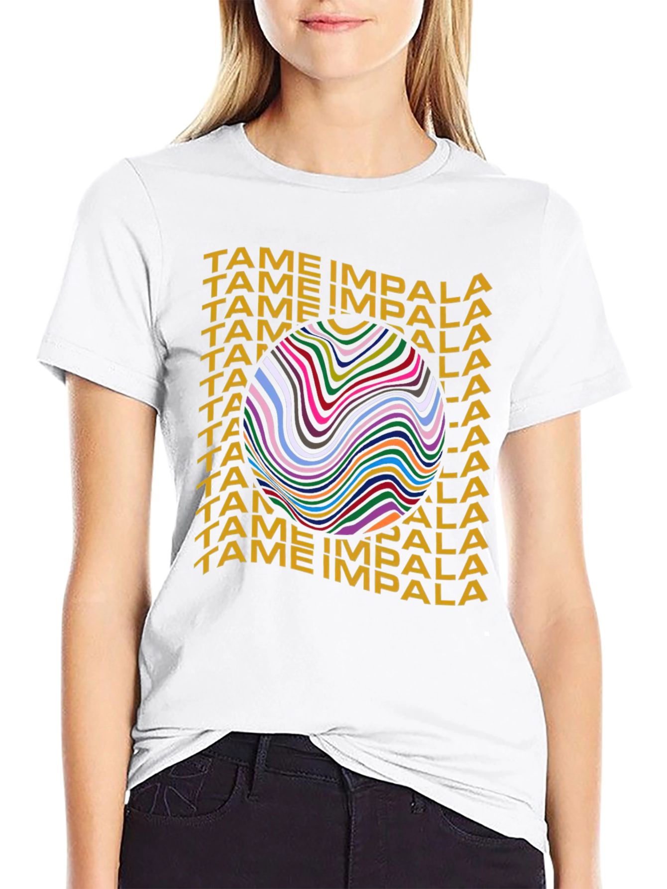 Tame Impala Graphic Print Black T-Shirt