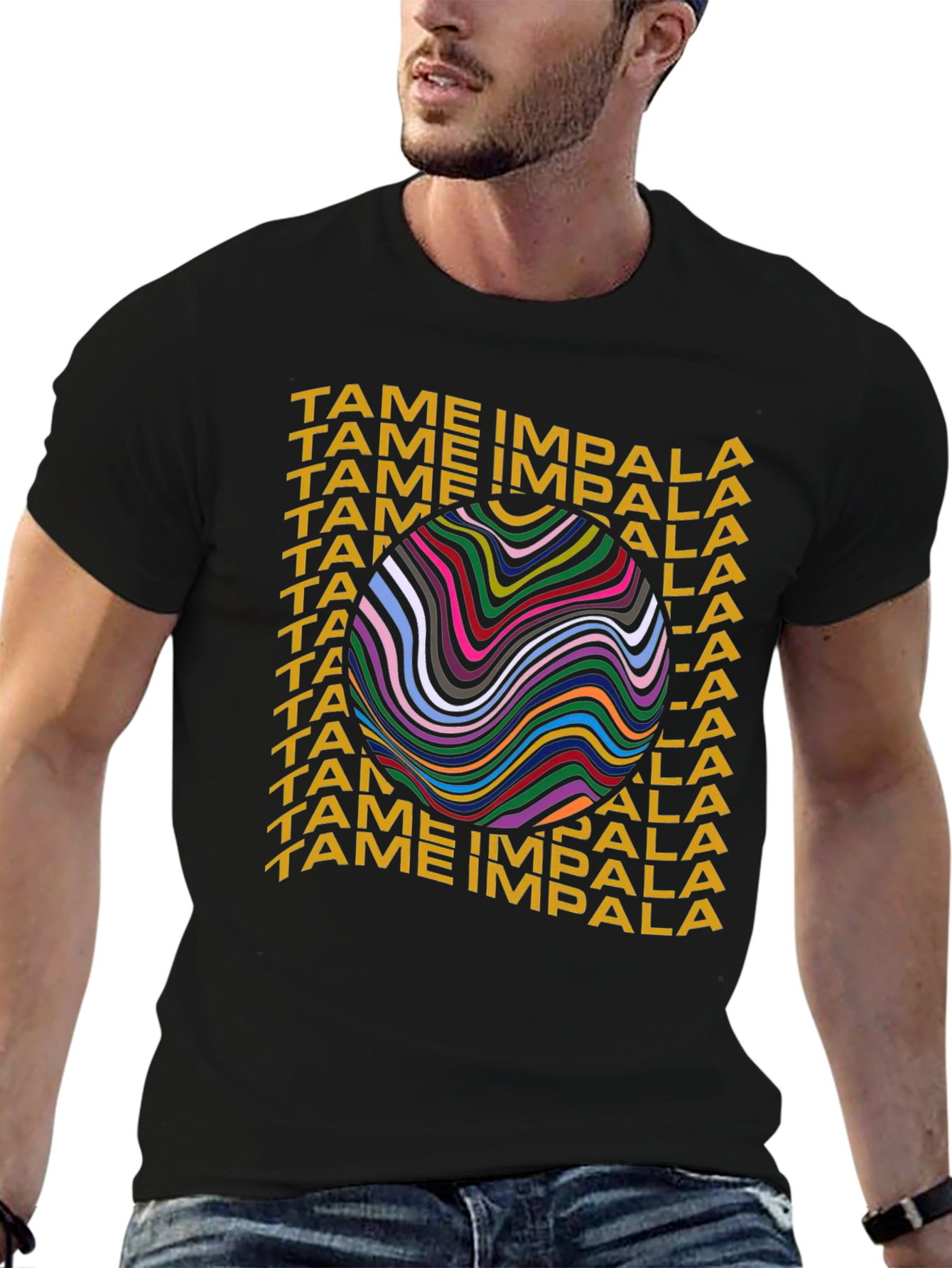 Tame Impala Graphic Print Black T-Shirt