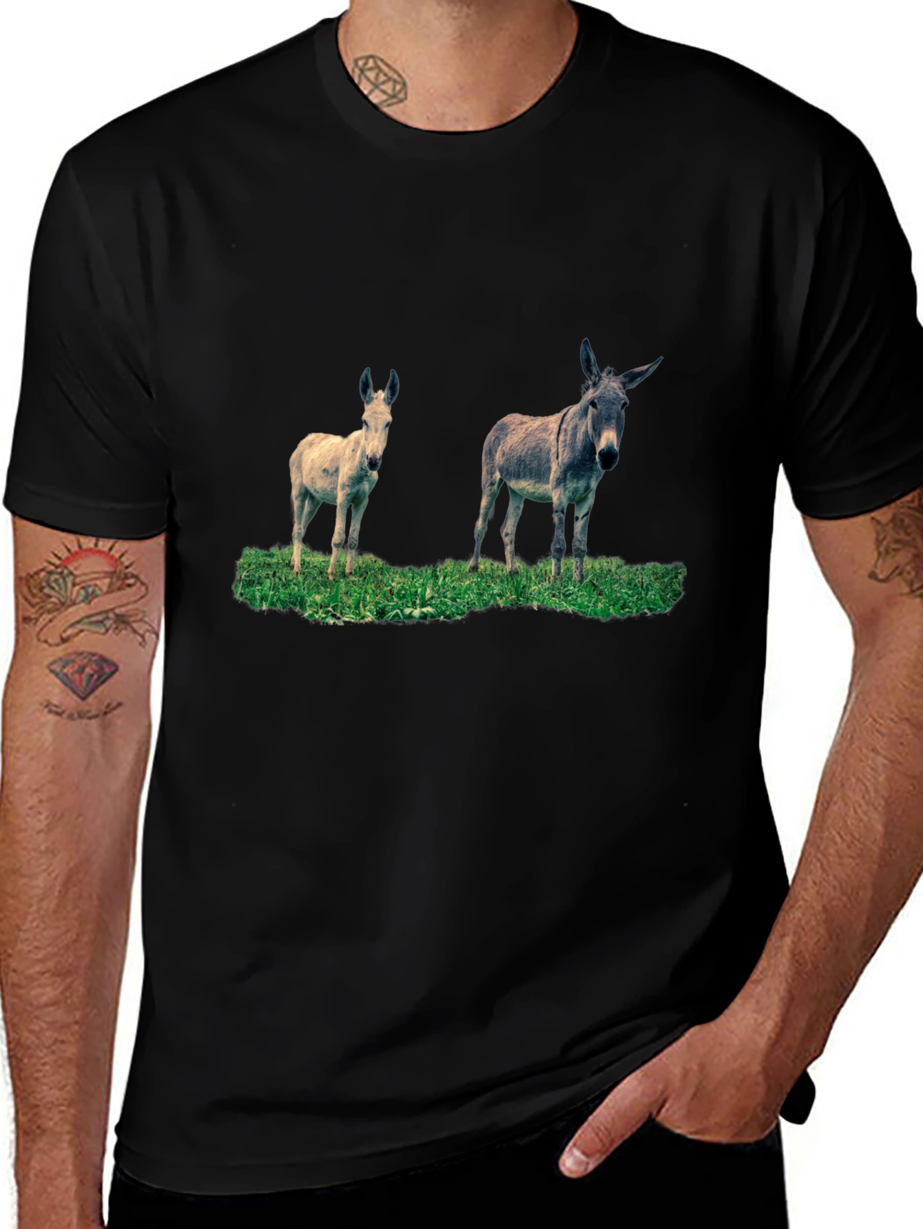 Donkey Duo Black T-Shirt