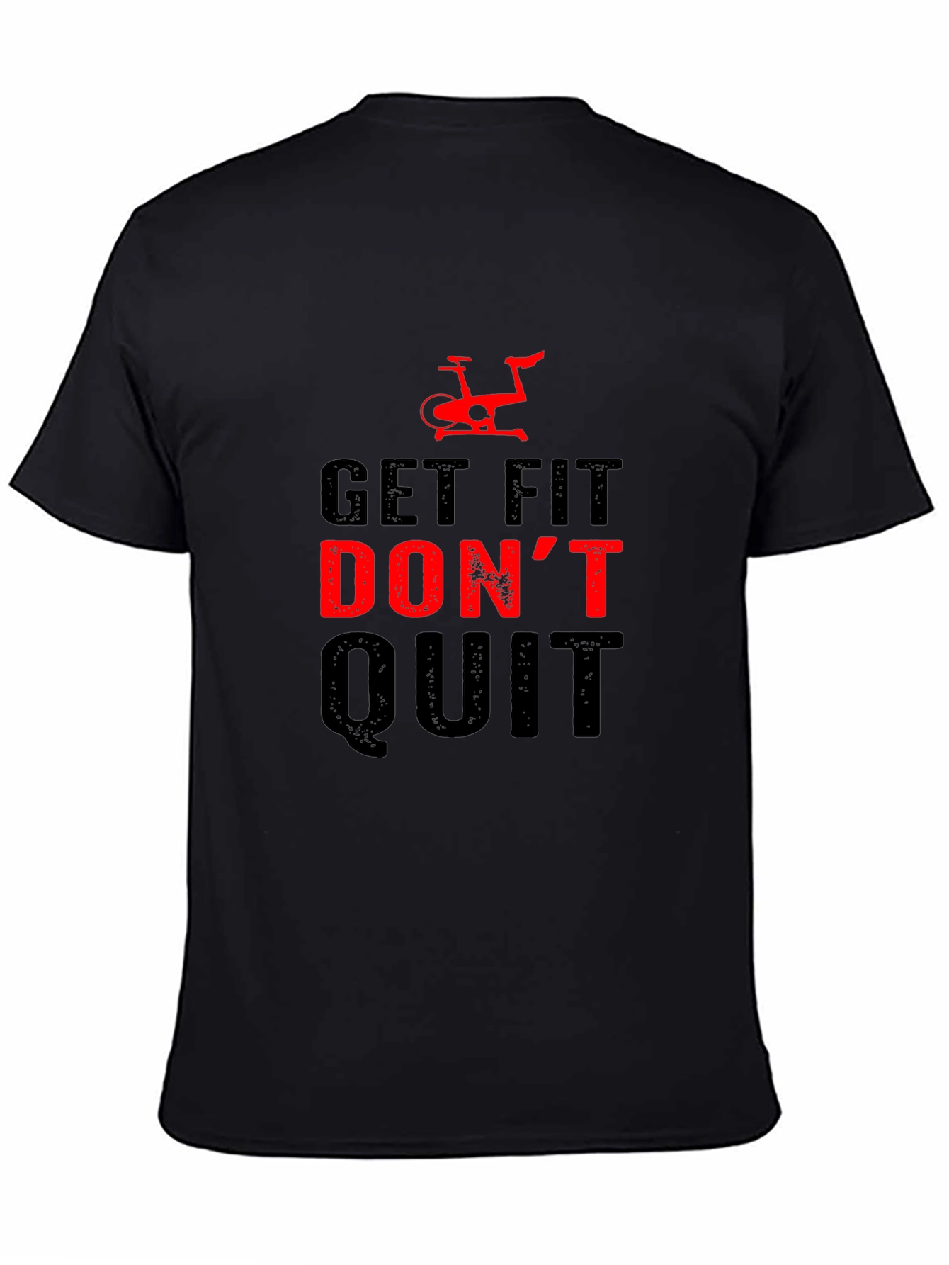 Get Fit Dont Quit Graphic Tee - Black