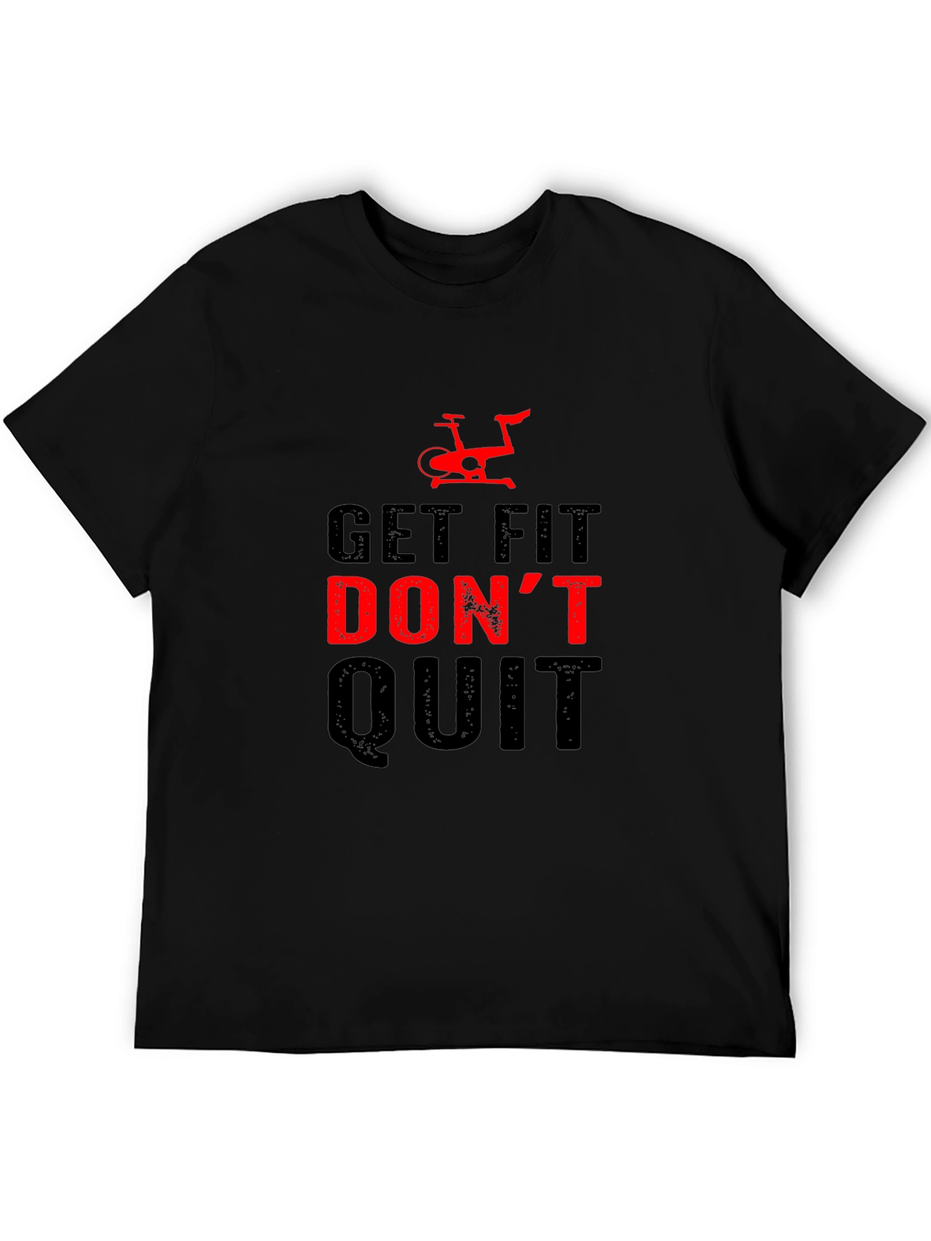 Get Fit Dont Quit Graphic Tee - Black