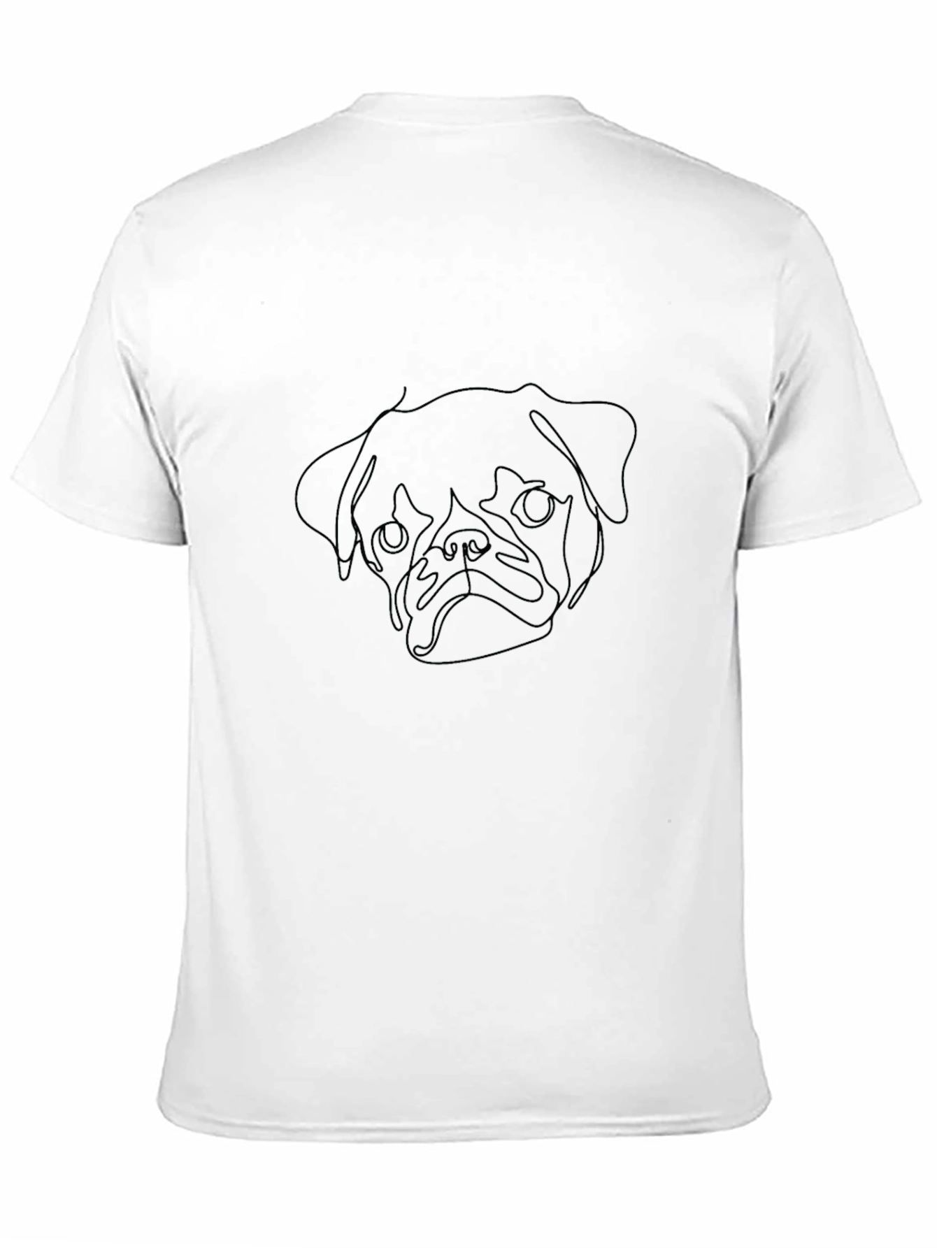 Pug Outline Graphic Tee - Stylish Dog Lover Shirt