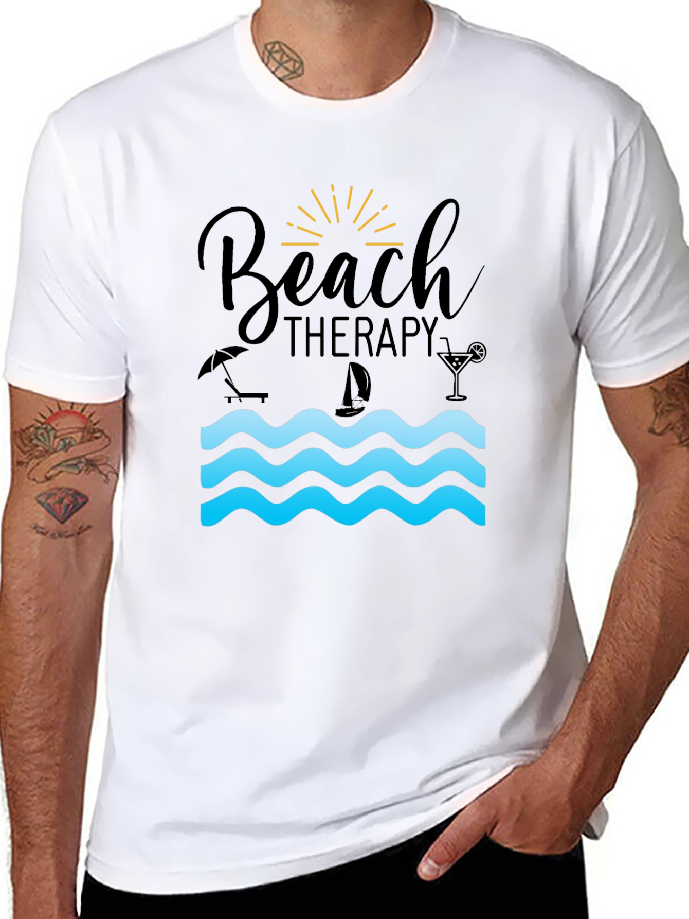 Beach Therapy Graphic T-Shirt - Relax & Unwind