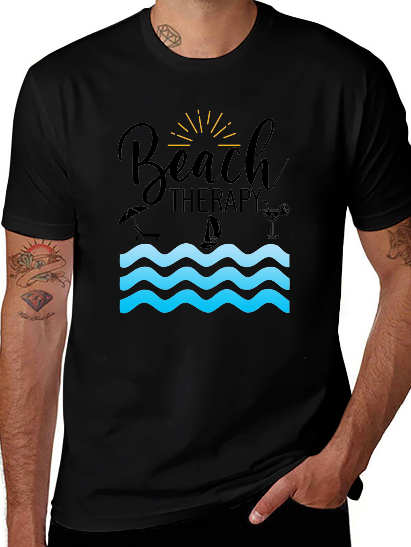 Beach Therapy Graphic T-Shirt - Relax & Unwind