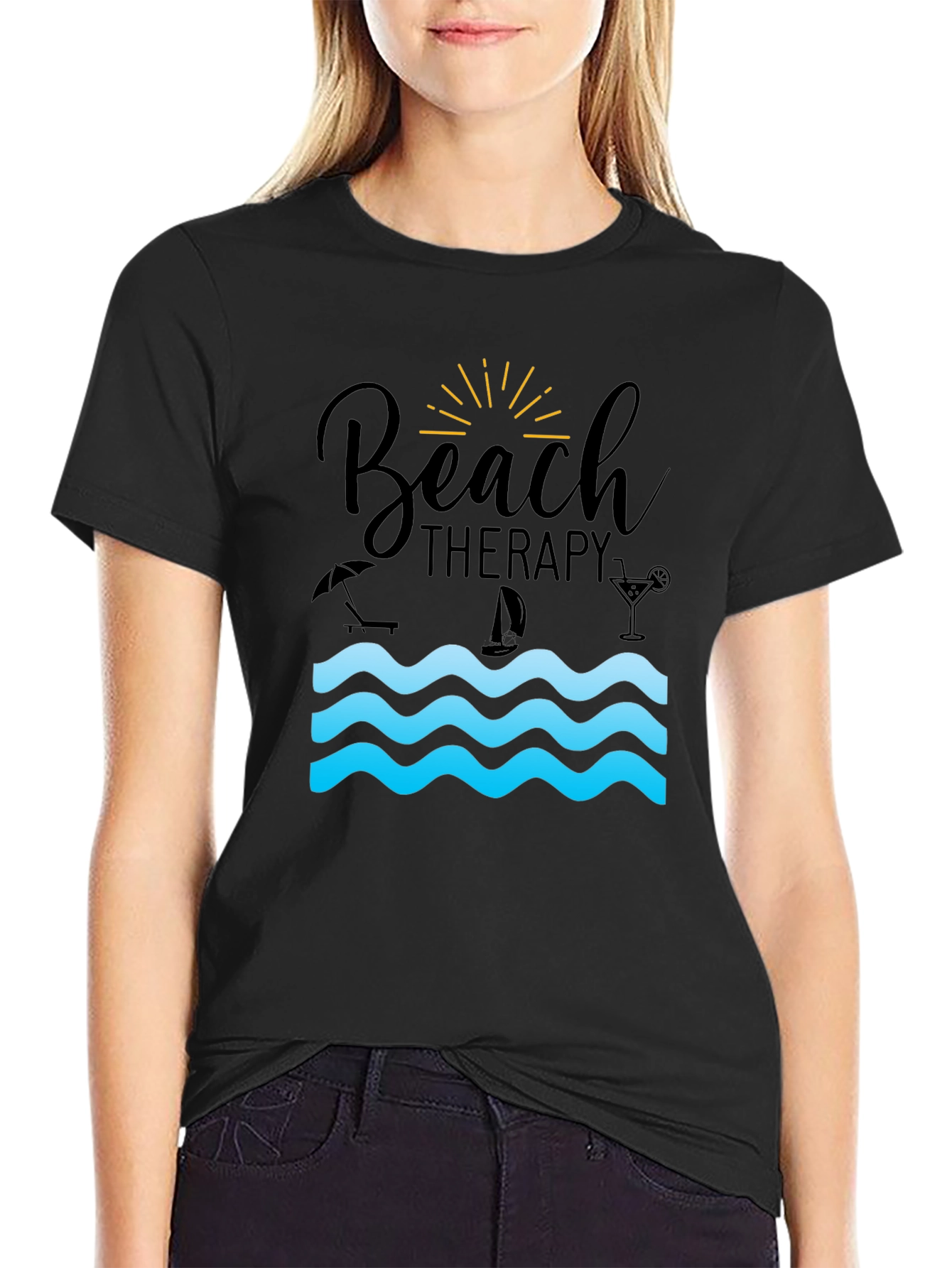 Beach Therapy Graphic T-Shirt - Relax & Unwind