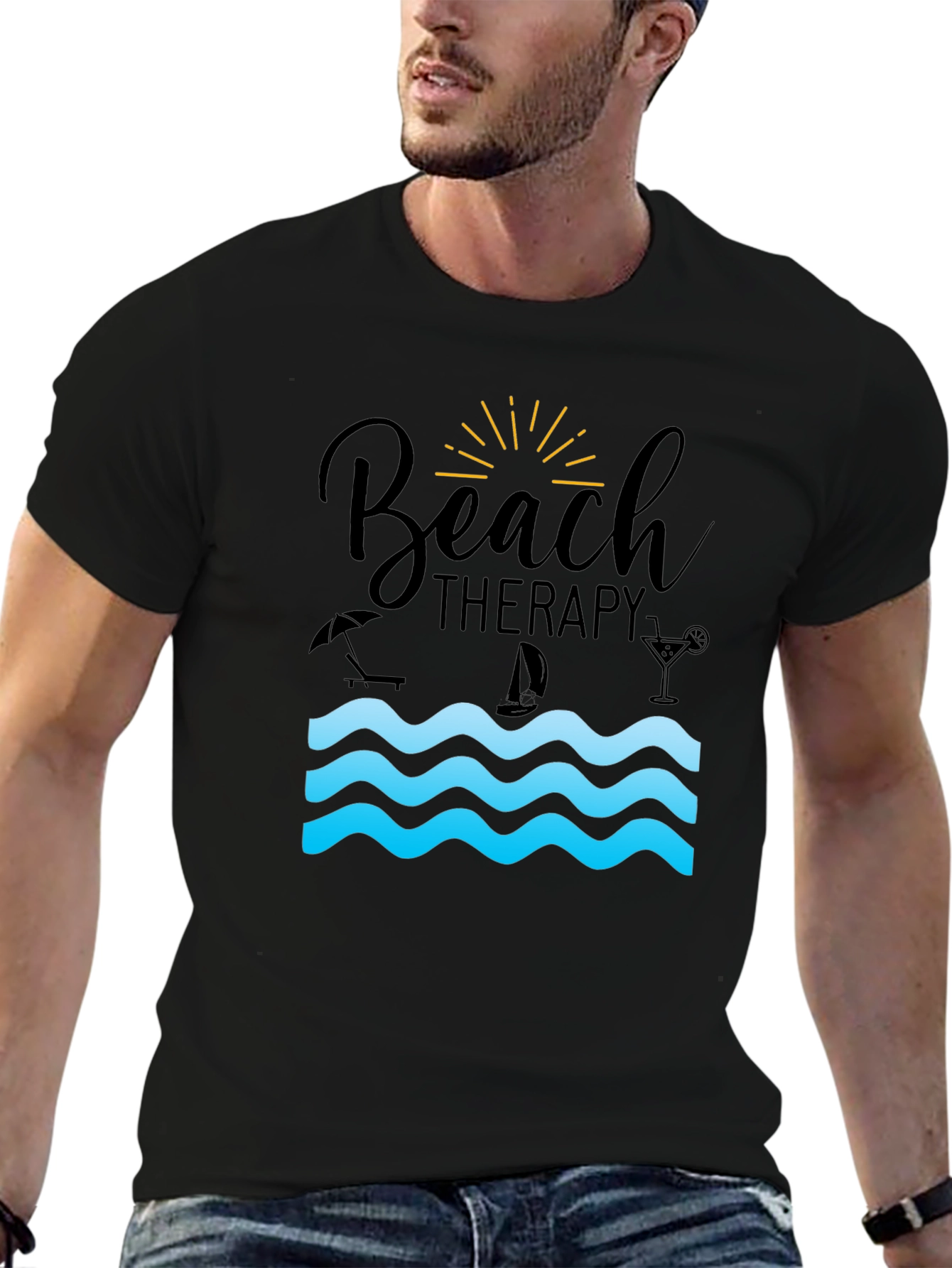 Beach Therapy Graphic T-Shirt - Relax & Unwind