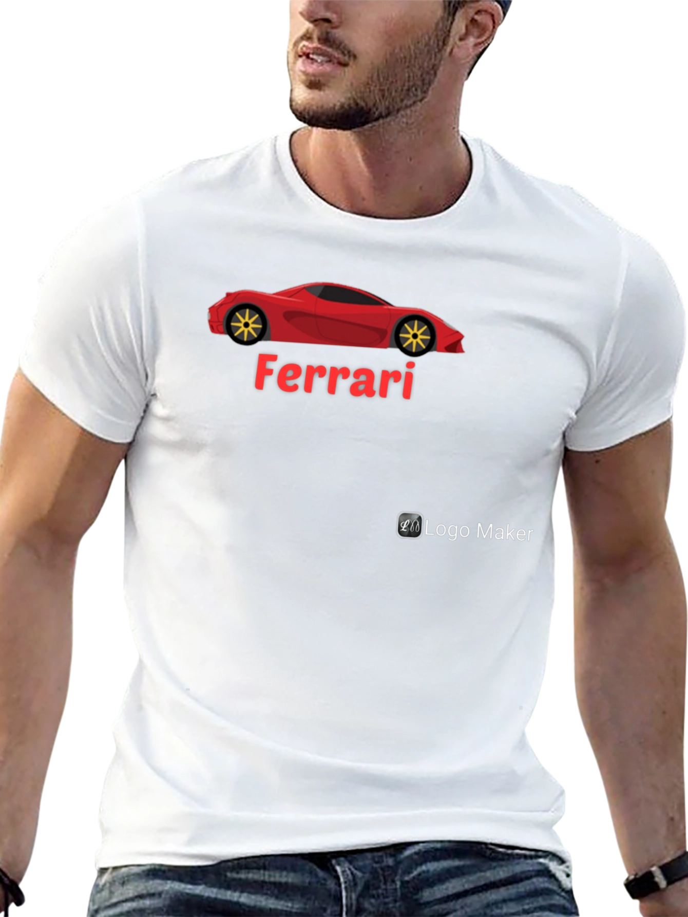 Ferrari Car Graphic T-Shirt