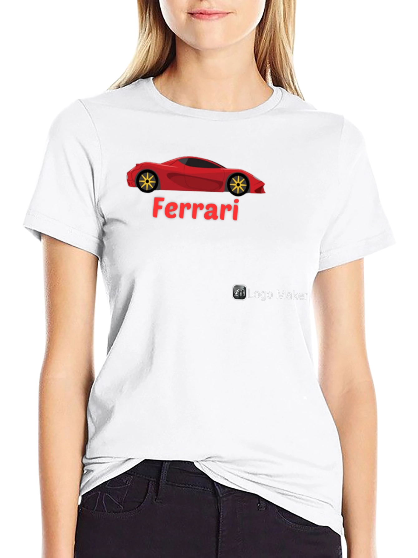 Ferrari Car Graphic T-Shirt