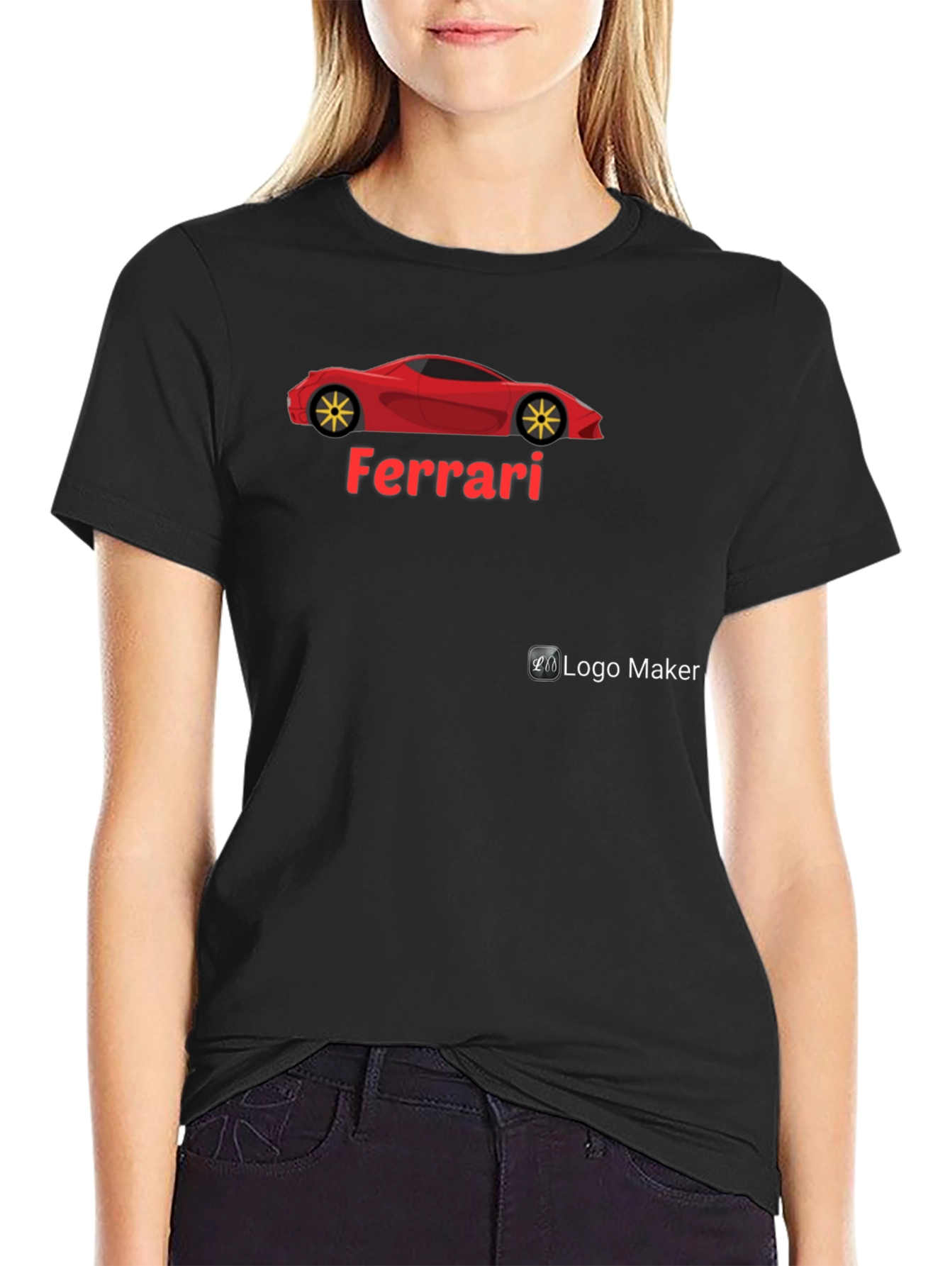 Ferrari Car Graphic T-Shirt
