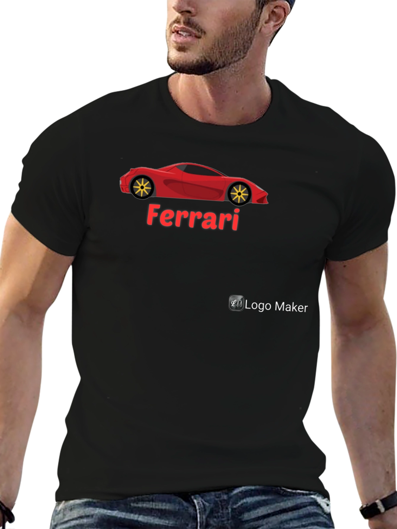 Ferrari Car Graphic T-Shirt