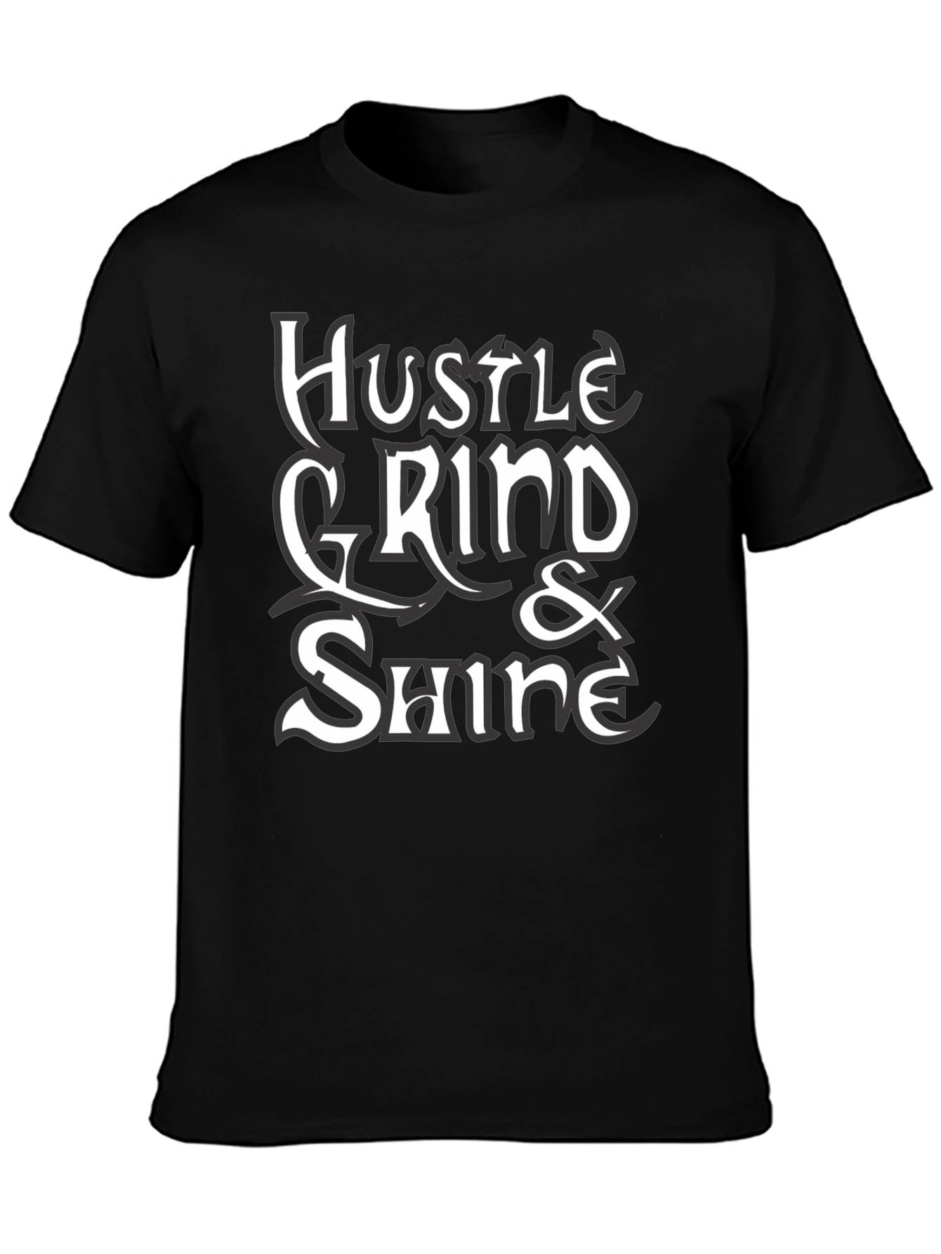 Hustle Grind & Shine Graphic T-Shirt