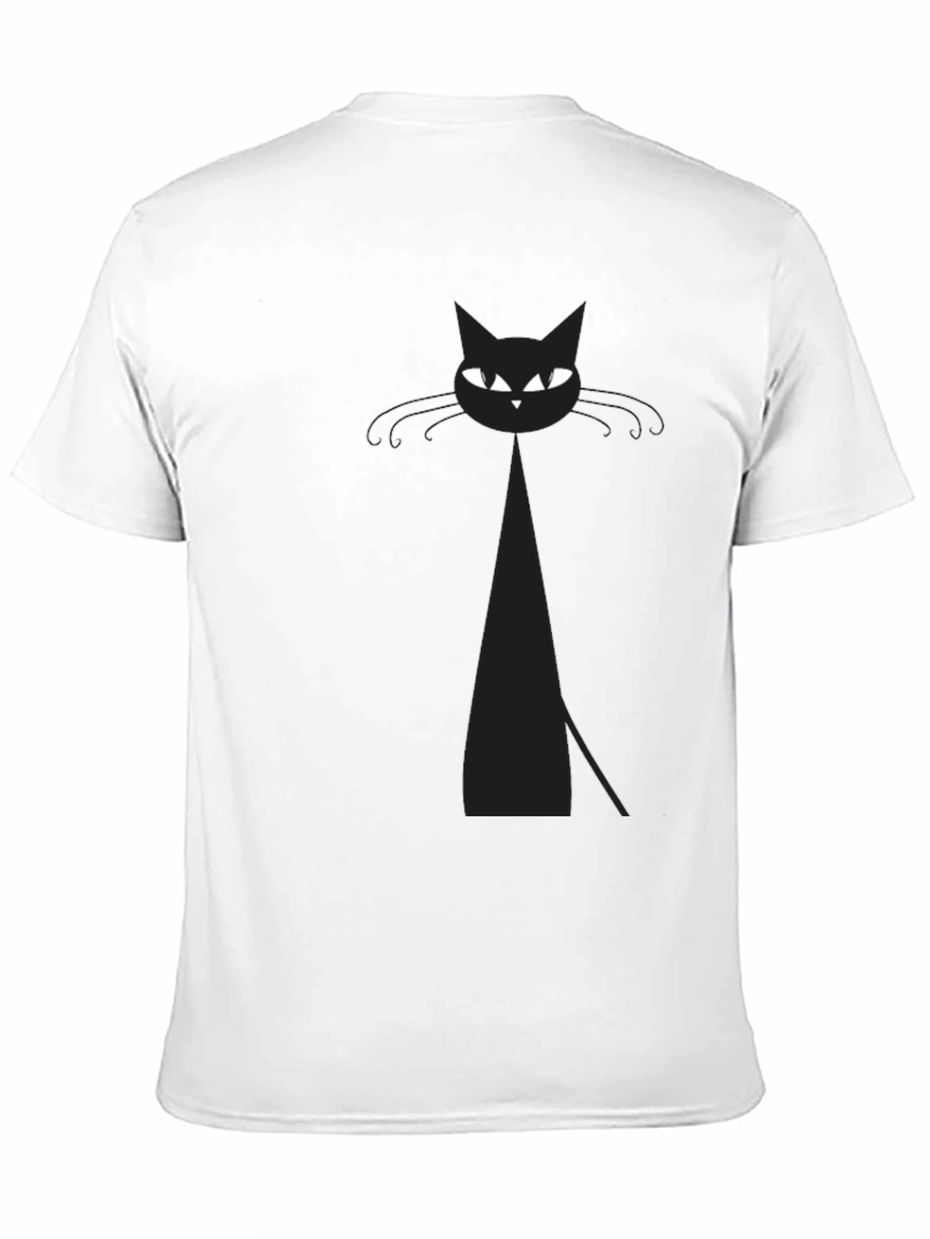 Mens Black Cat Graphic T-Shirt