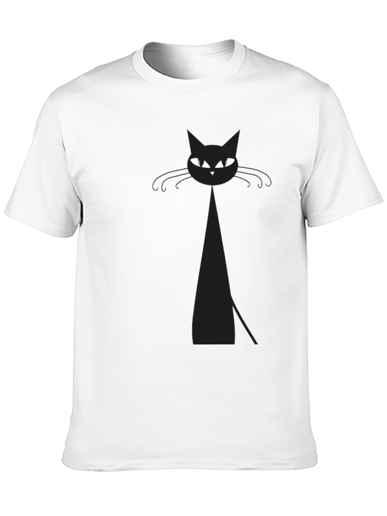 Mens Black Cat Graphic T-Shirt