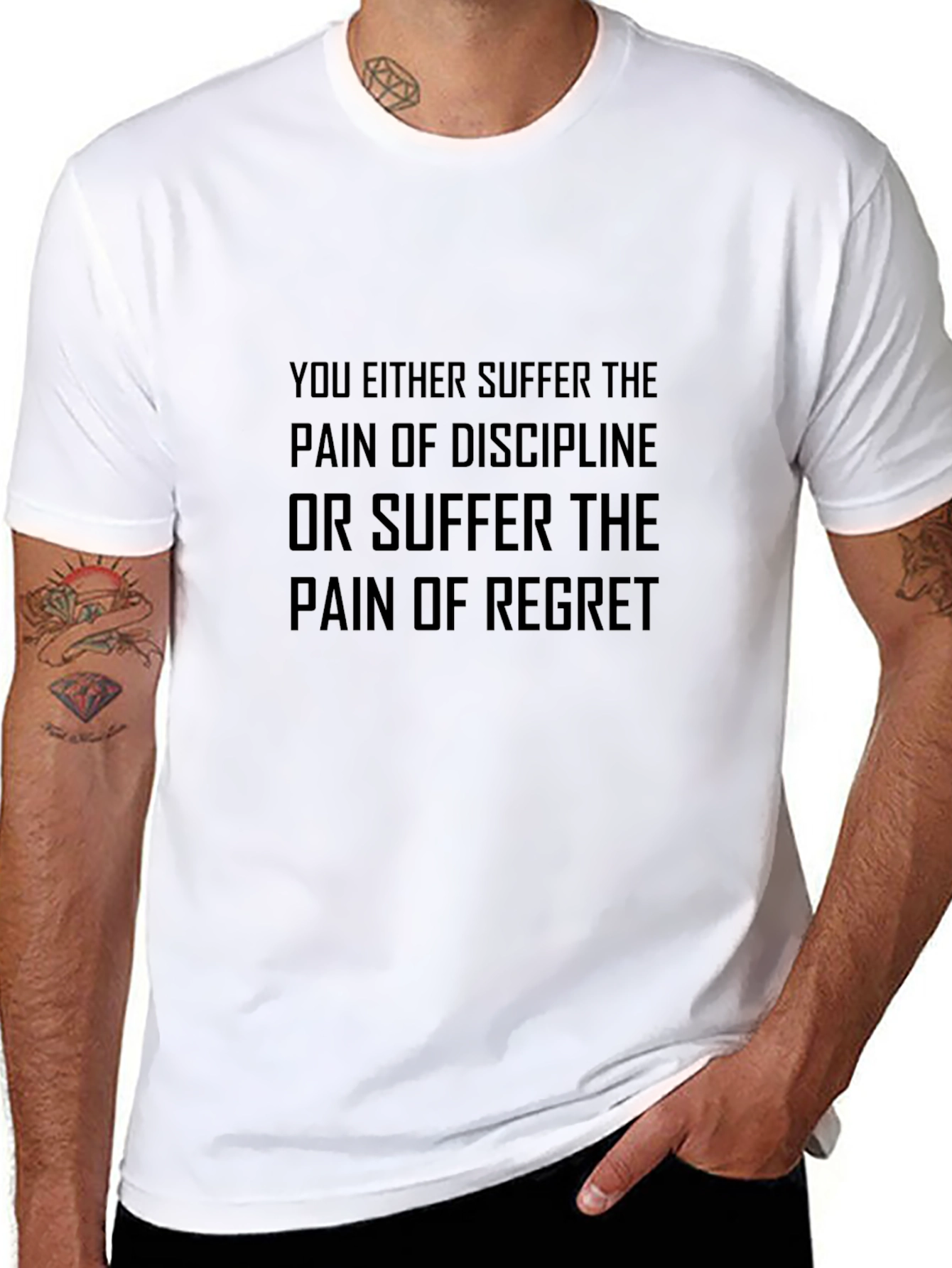 Motivational Quote T-Shirt - Discipline or Regret