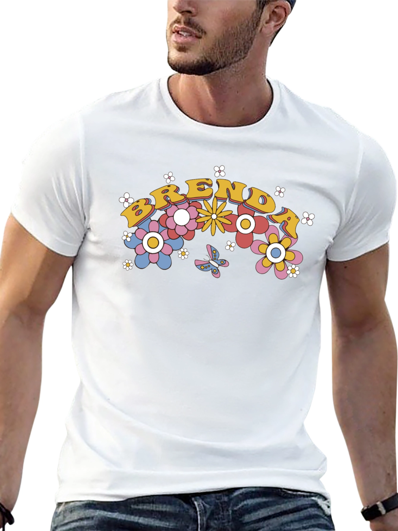 Brenda Floral Graphic Tee - Retro Style