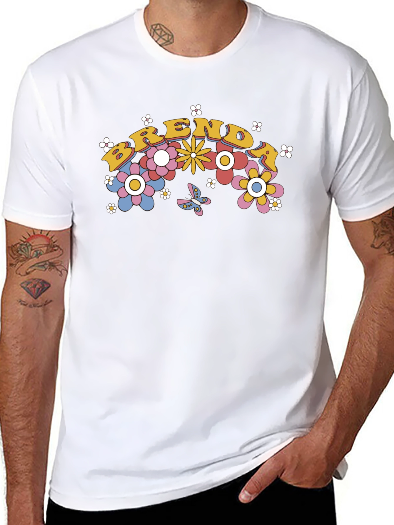 Brenda Floral Graphic Tee - Retro Style
