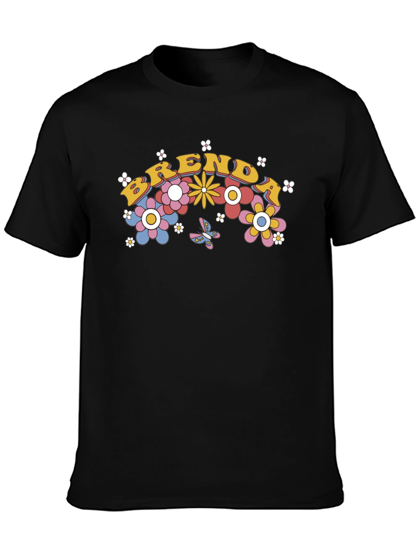Brenda Floral Graphic Tee - Retro Style
