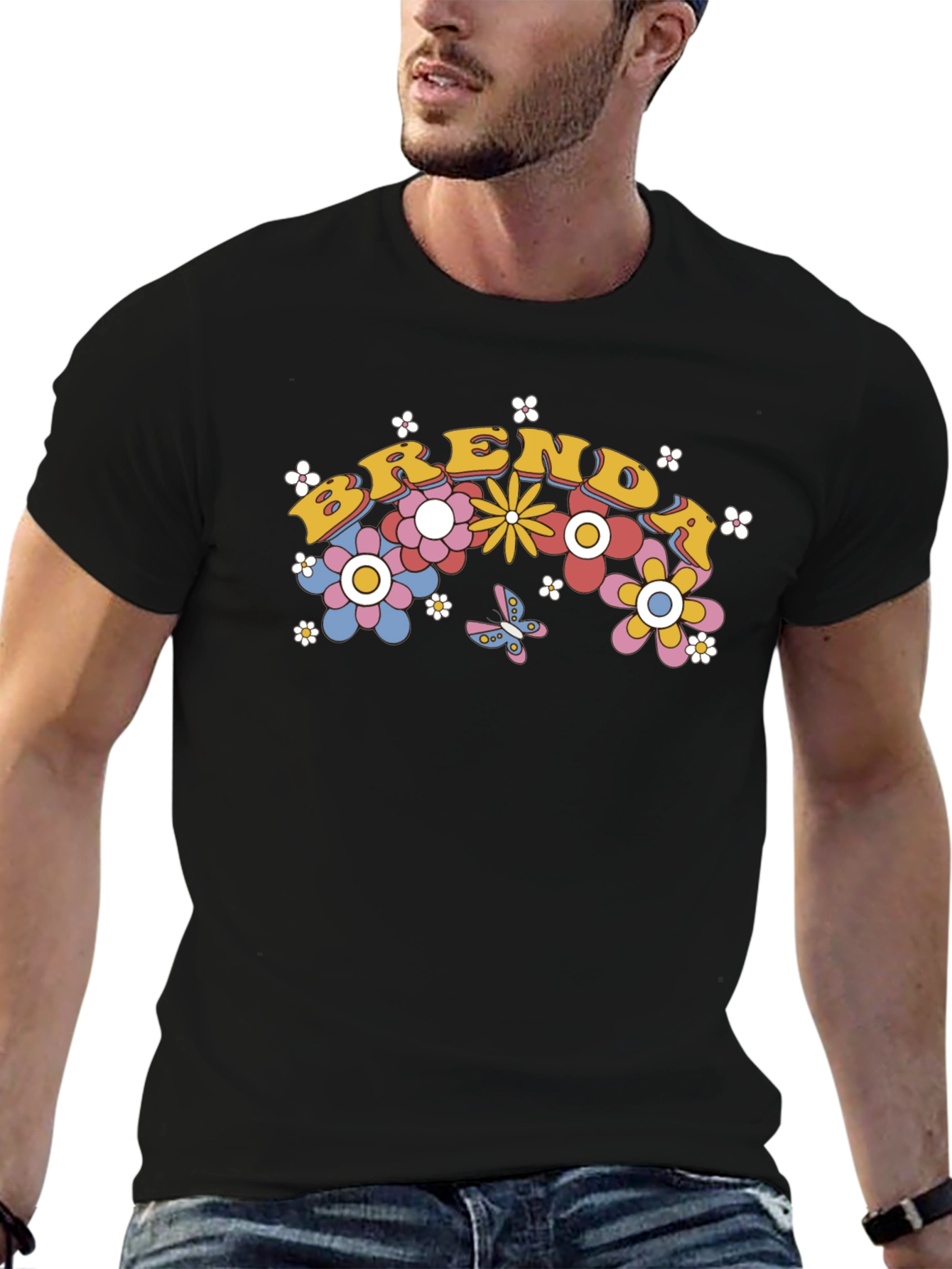 Brenda Floral Graphic Tee - Retro Style
