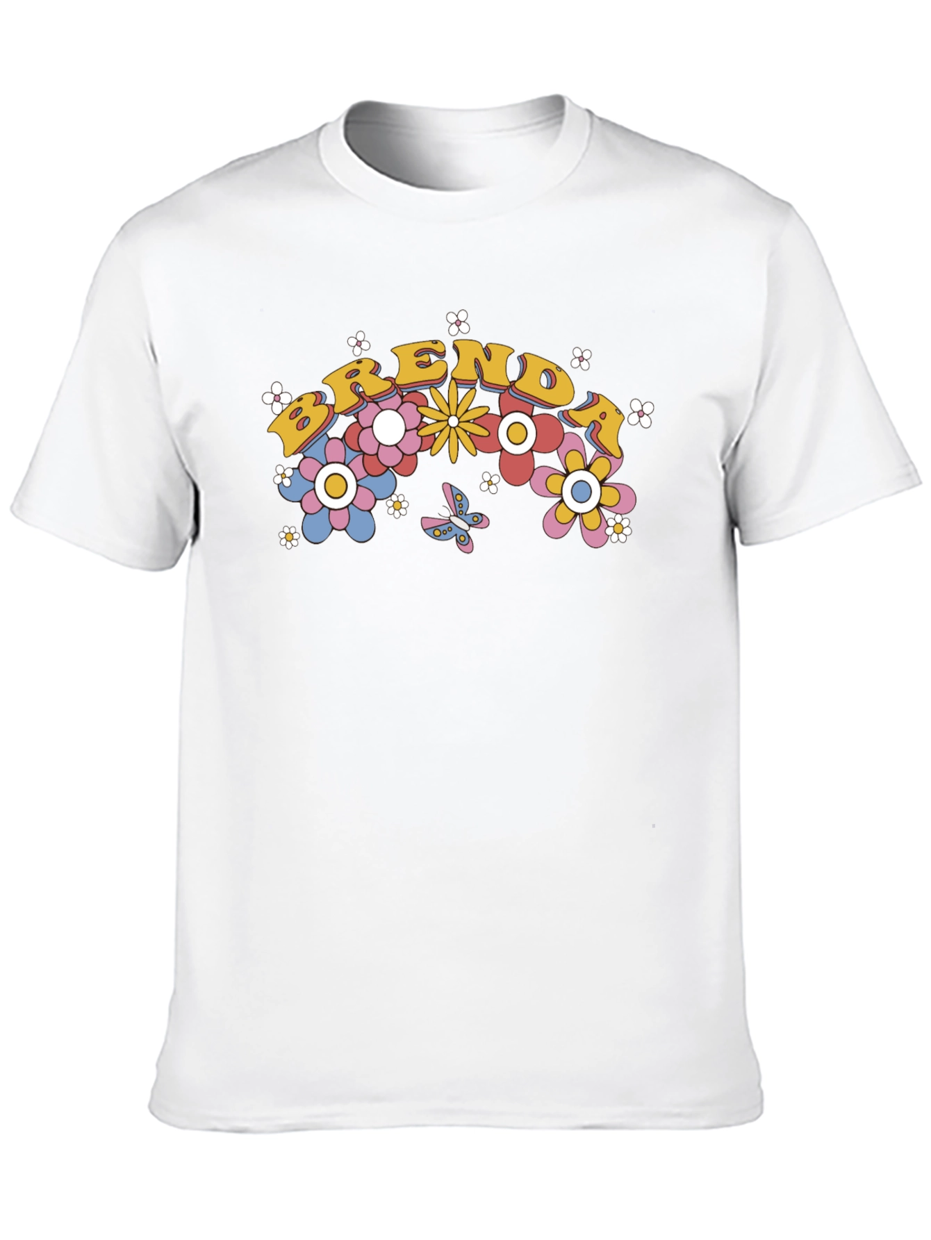 Brenda Floral Graphic Tee - Retro Style