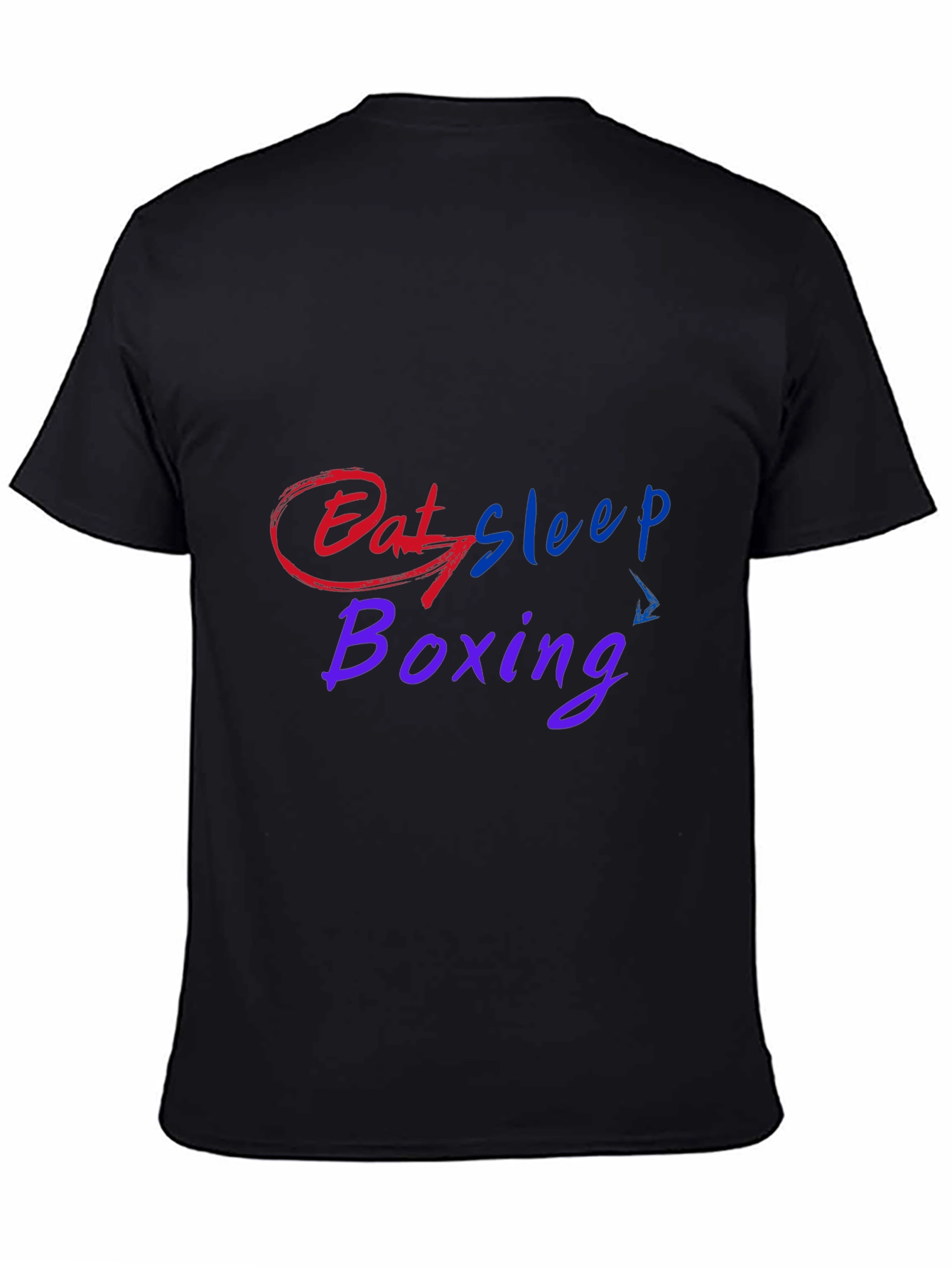 Eat Sleep Boxing Graphic T-Shirt - Mens Black Tee