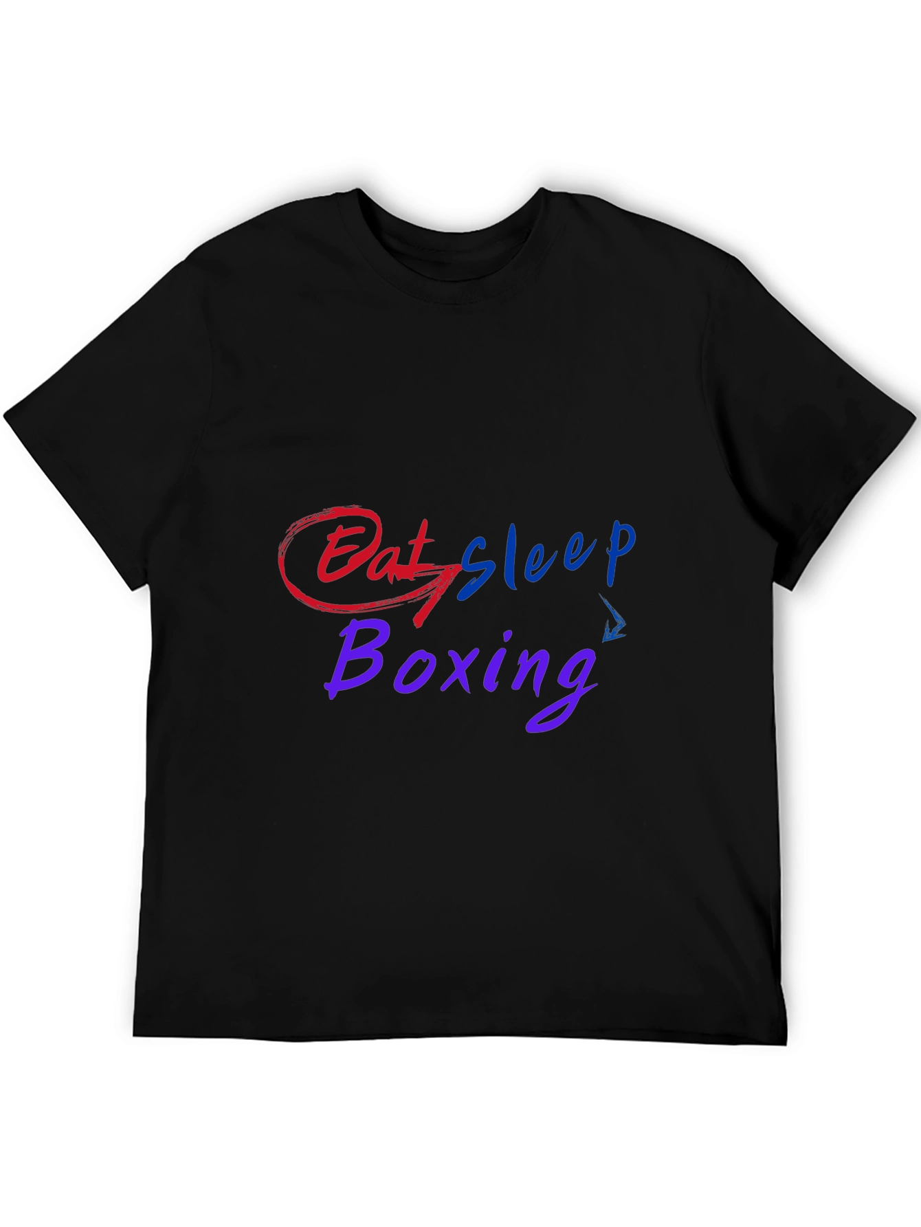 Eat Sleep Boxing Graphic T-Shirt - Mens Black Tee