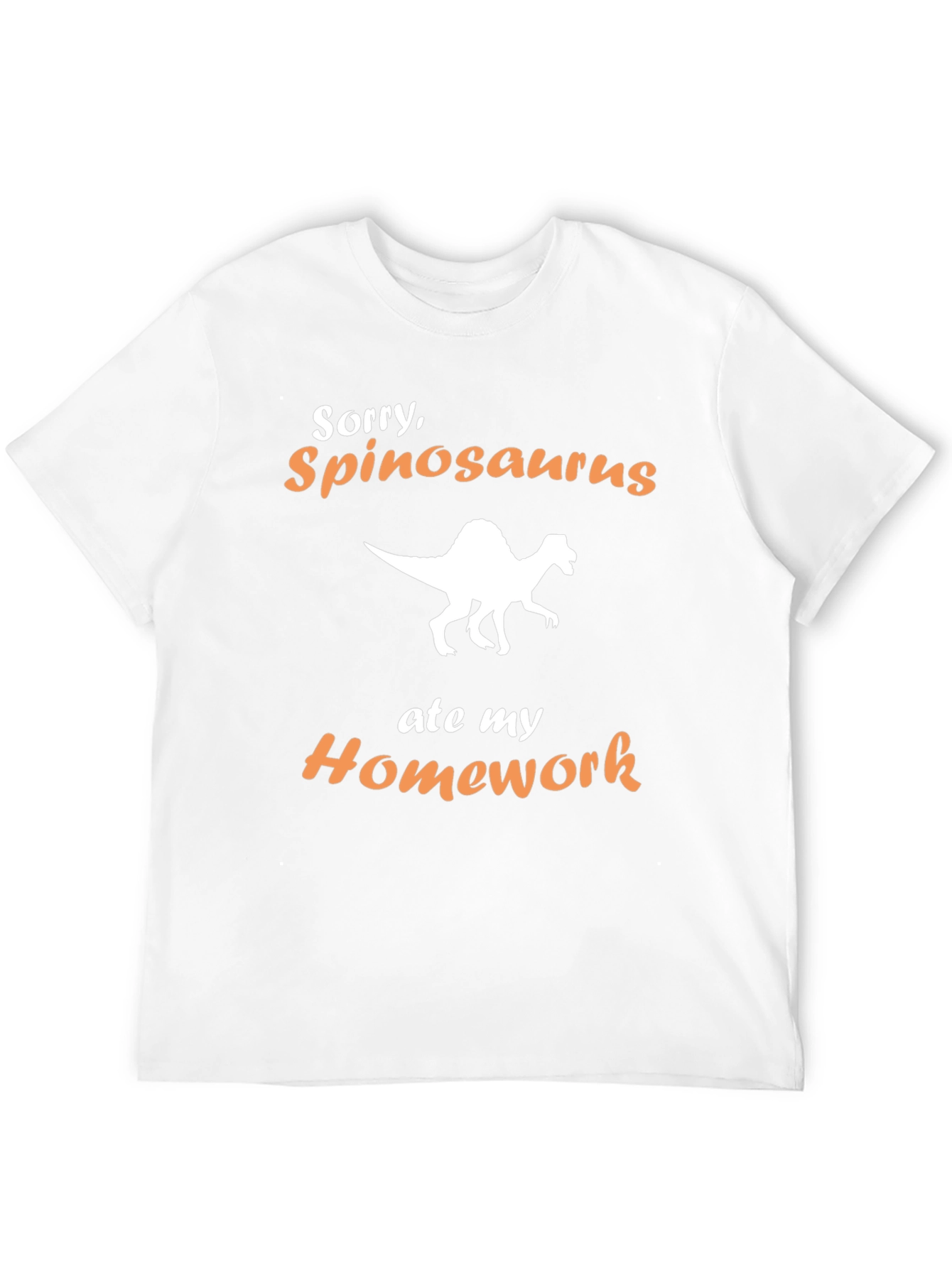 Funny Spinosaurus Ate My Homework Black T-Shirt