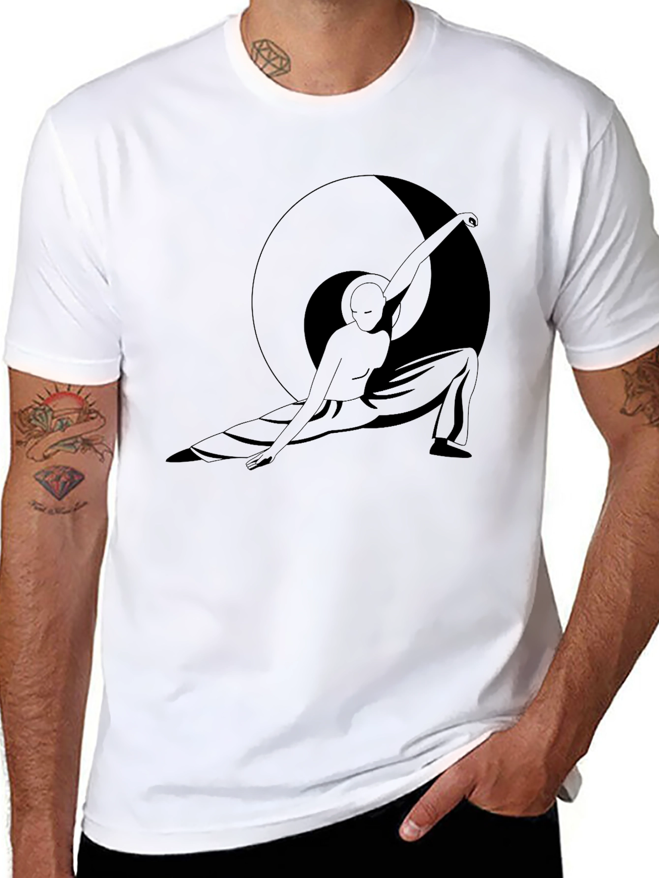 Yin Yang Martial Arts Black T-Shirt