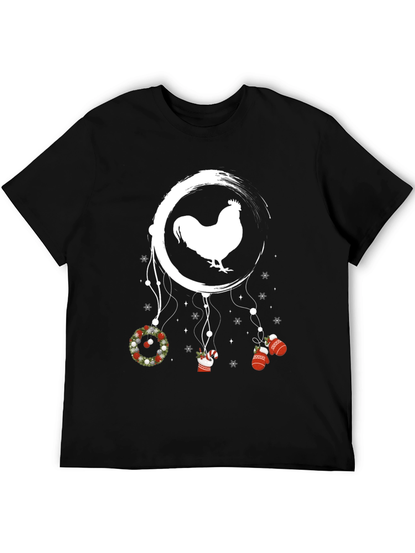 Festive Rooster Dreamcatcher Graphic Tee