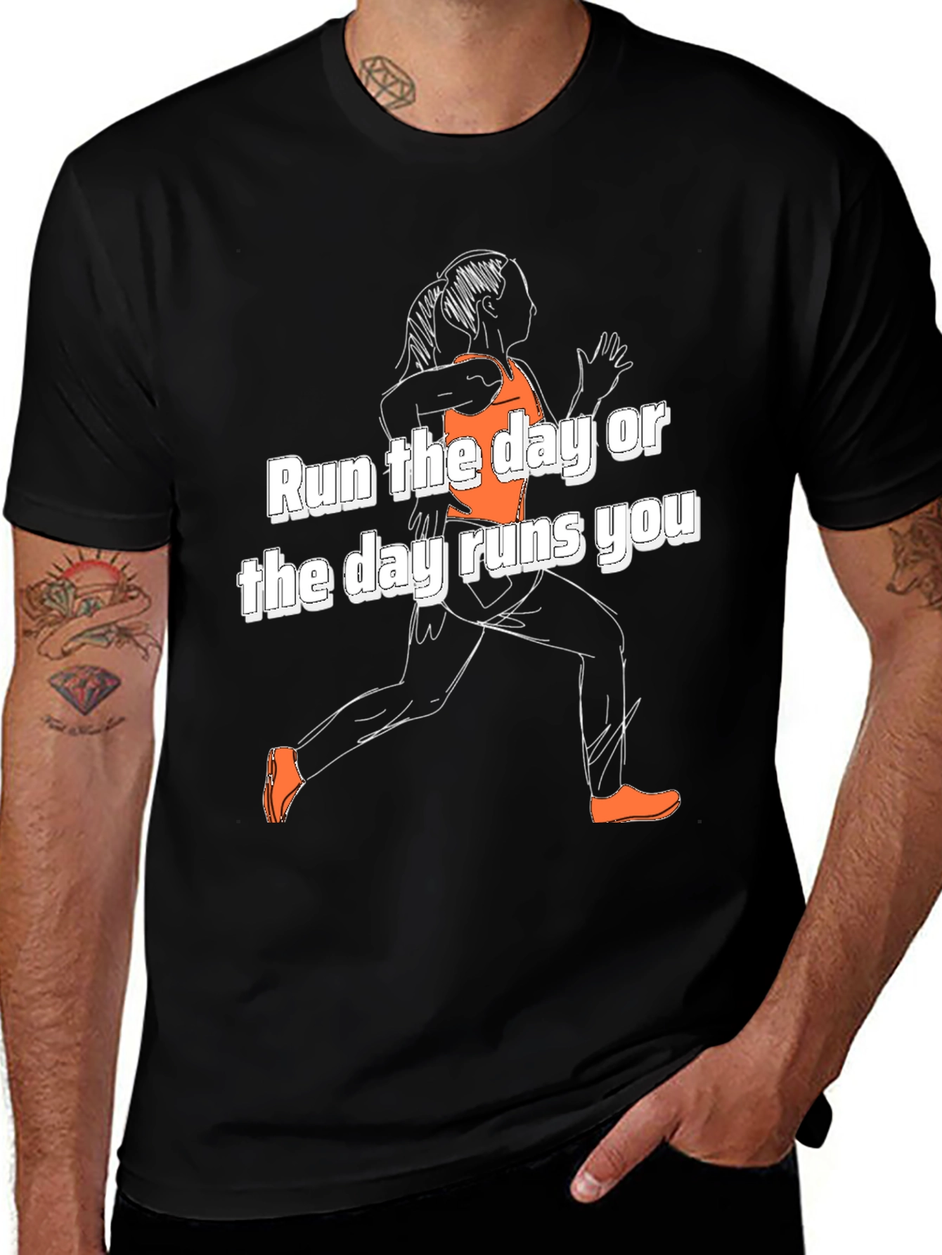 Run the Day T-Shirt - Motivational Activewear