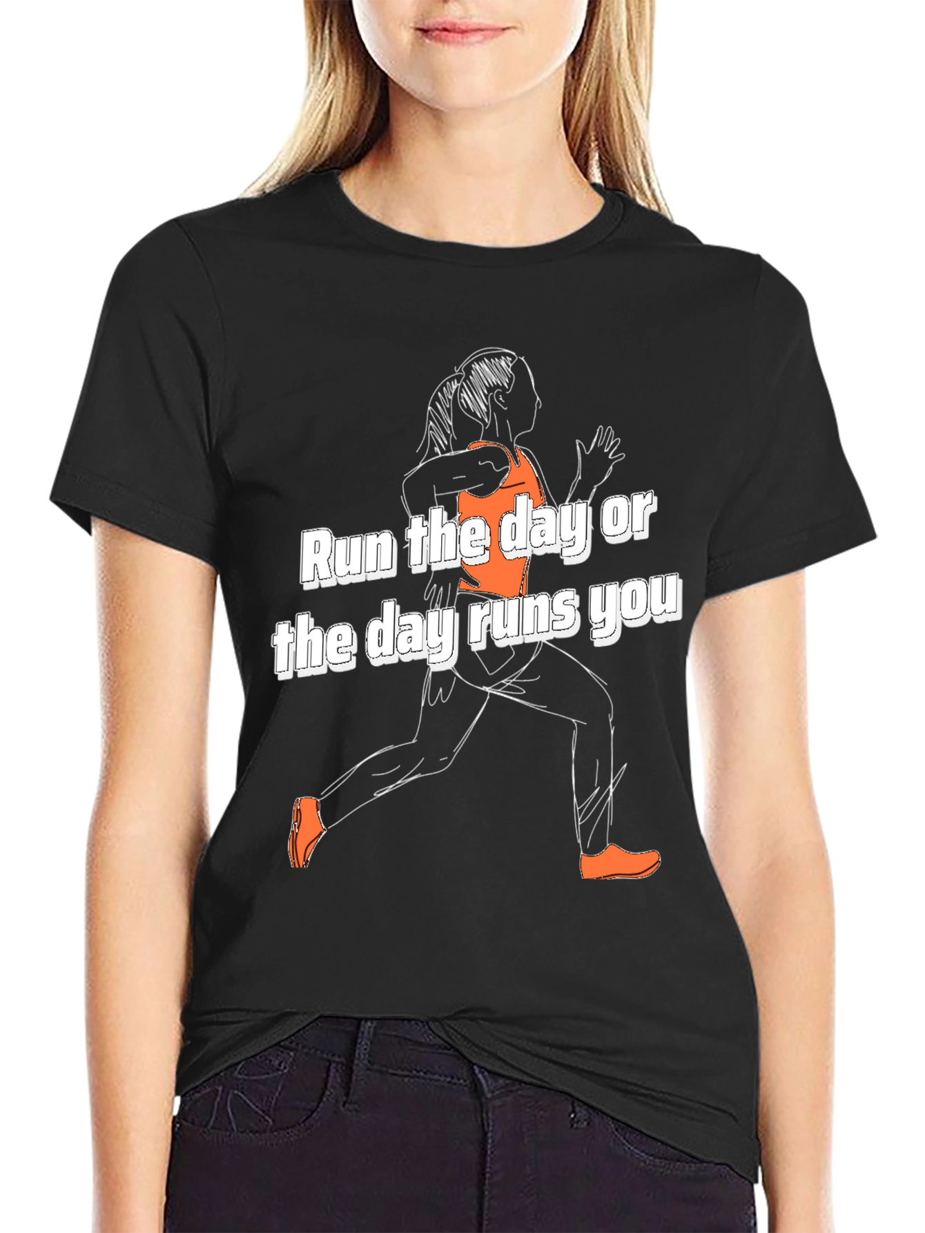 Run the Day T-Shirt - Motivational Activewear