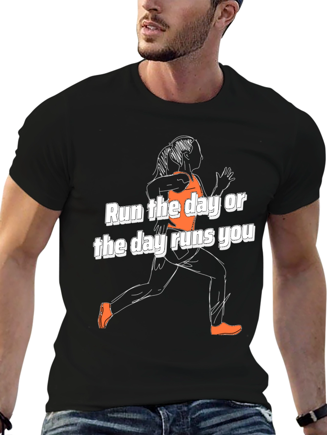 Run the Day T-Shirt - Motivational Activewear