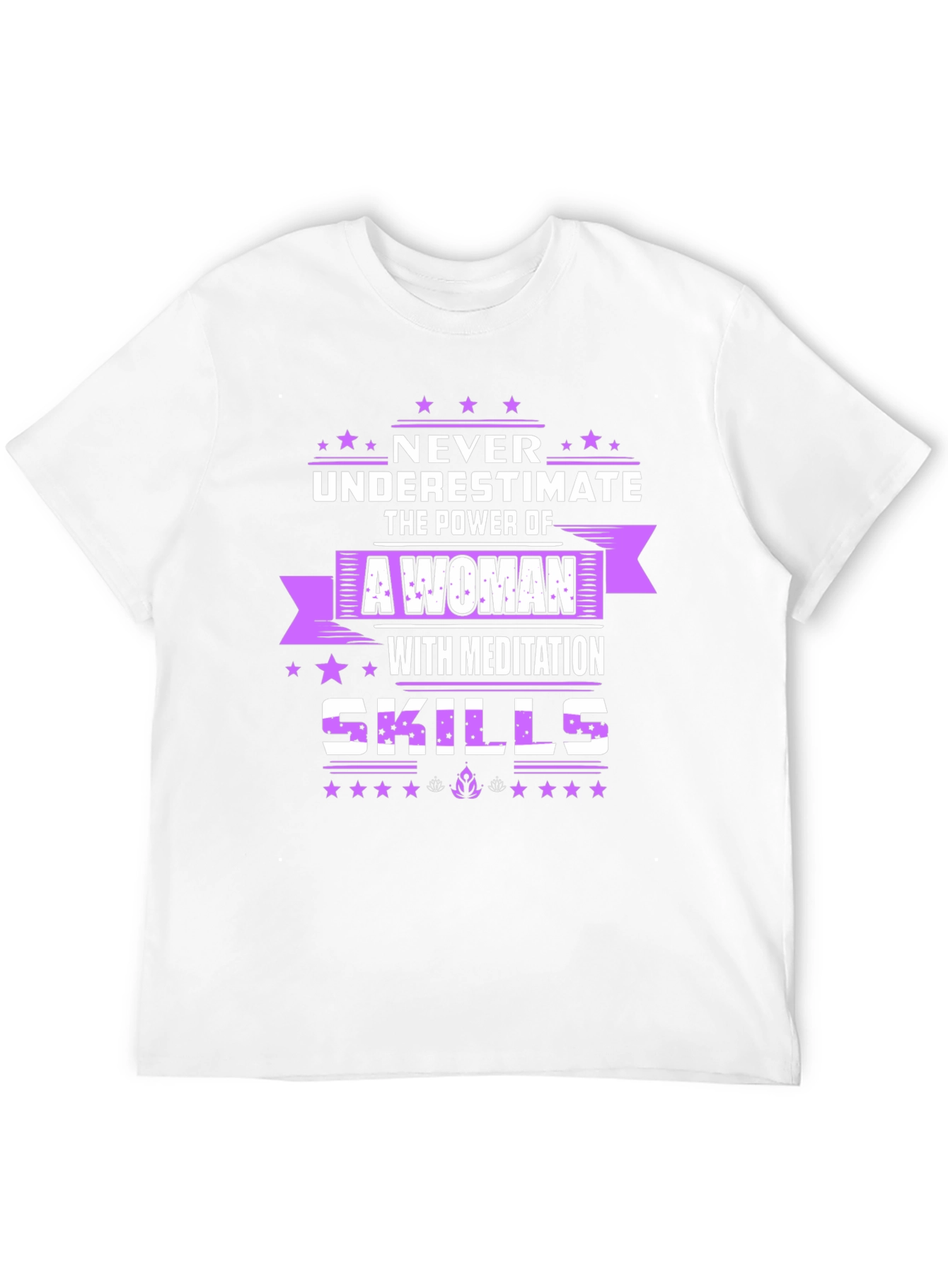 Never Underestimate Woman with Meditation Skills T-Shirt
