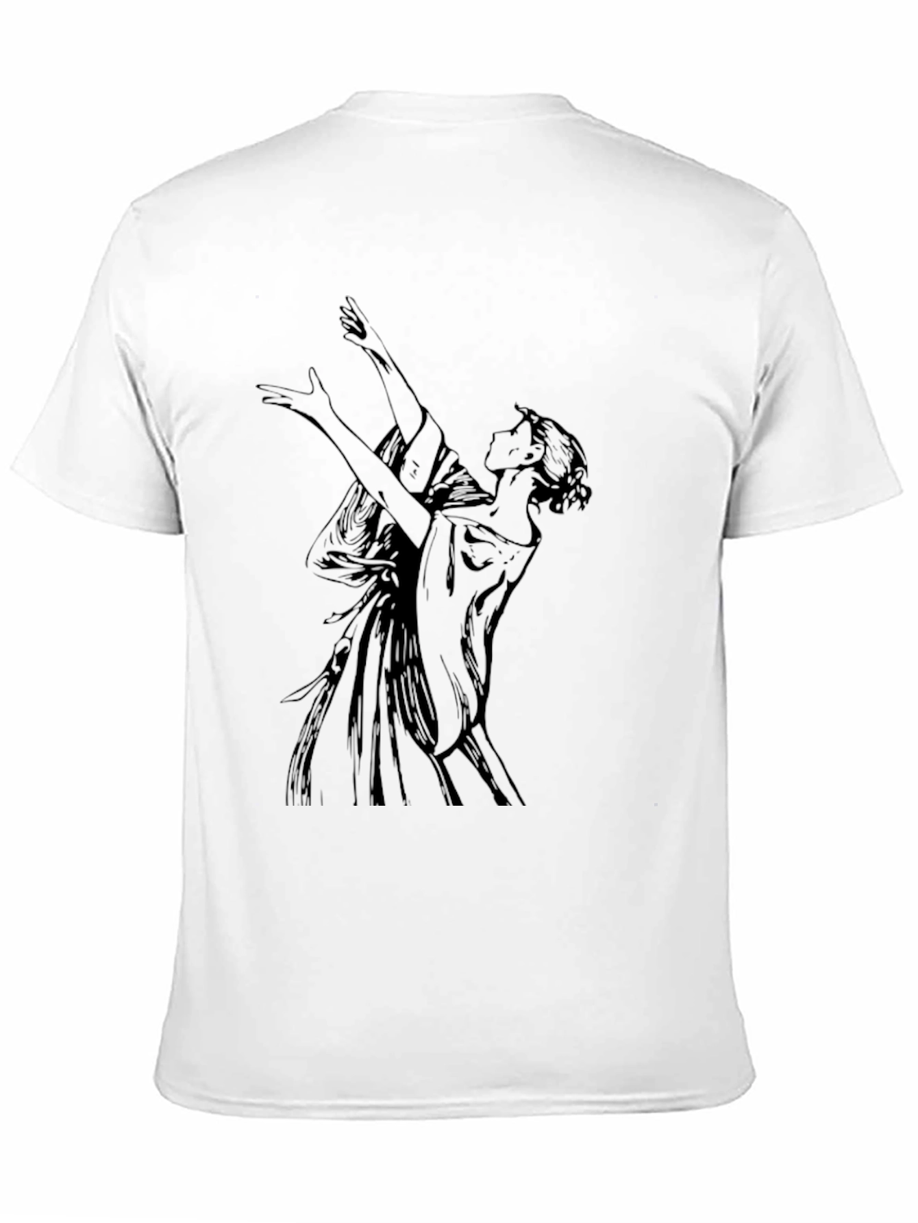 Elegant Woman Graphic Black T-Shirt