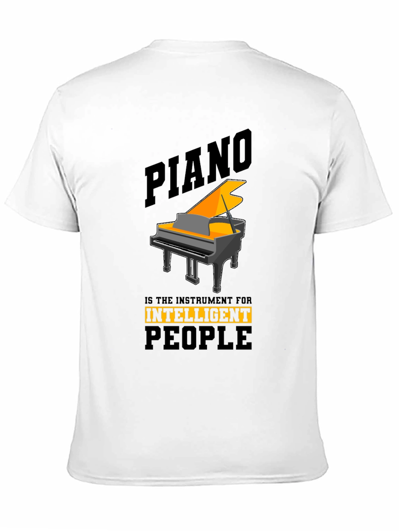Piano Intelligent People Black T-Shirt