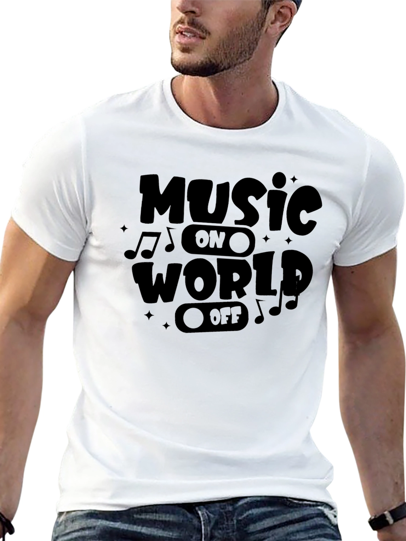 Music On World Off Graphic T-Shirt