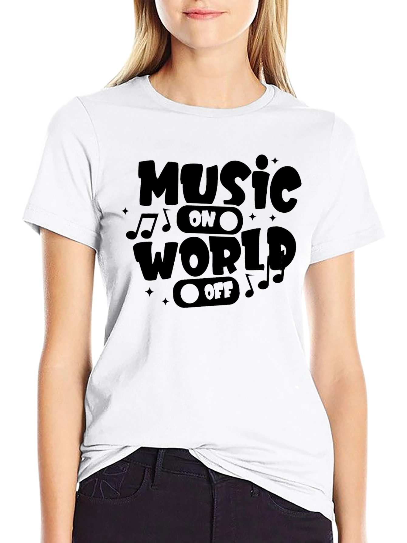 Music On World Off Graphic T-Shirt