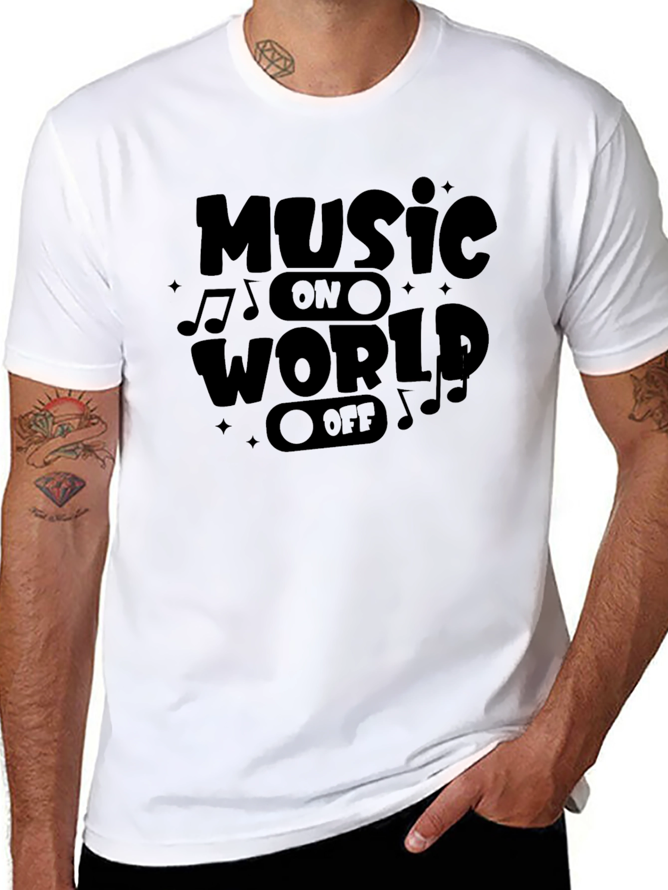 Music On World Off Graphic T-Shirt
