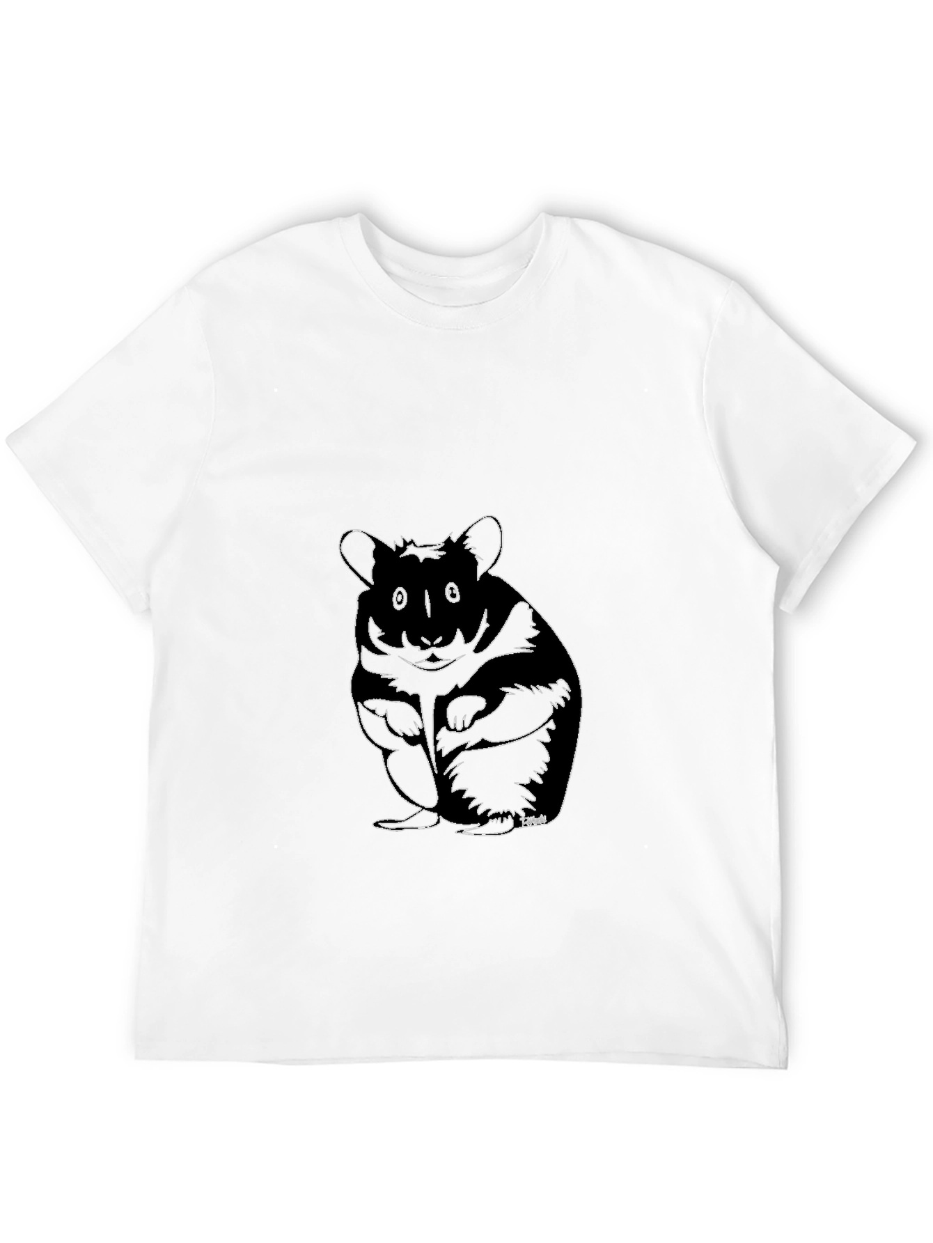 Hamster Outline Graphic Tee - Soft & Stylish