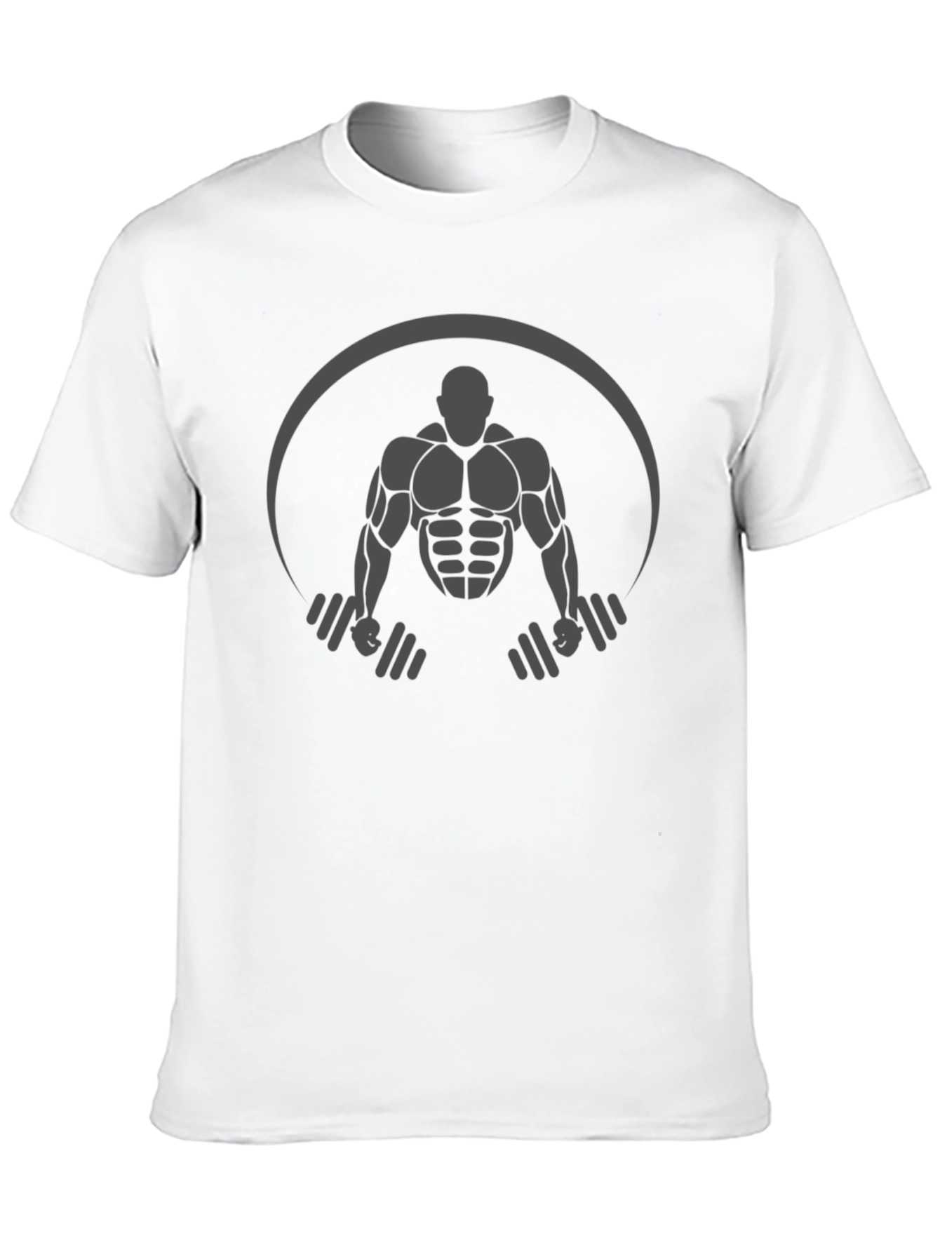 Black Gym T-Shirt: Bodybuilder Design