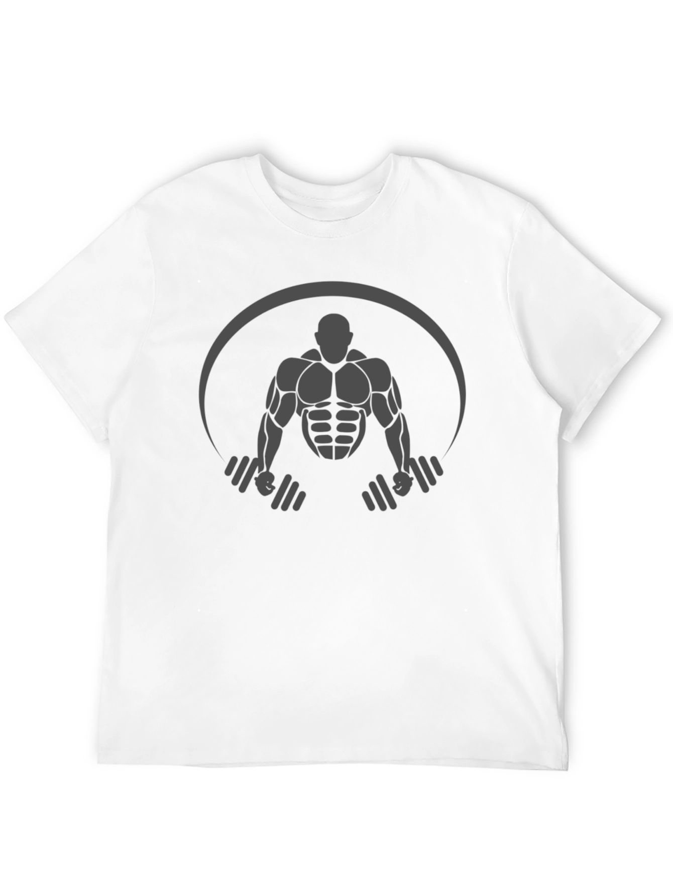 Black Gym T-Shirt: Bodybuilder Design