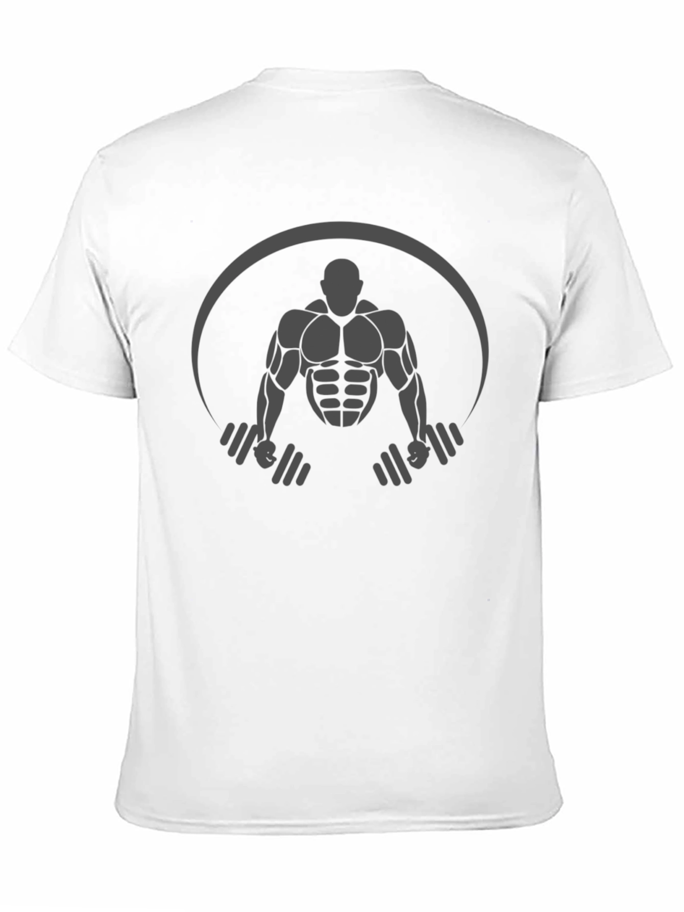 Black Gym T-Shirt: Bodybuilder Design
